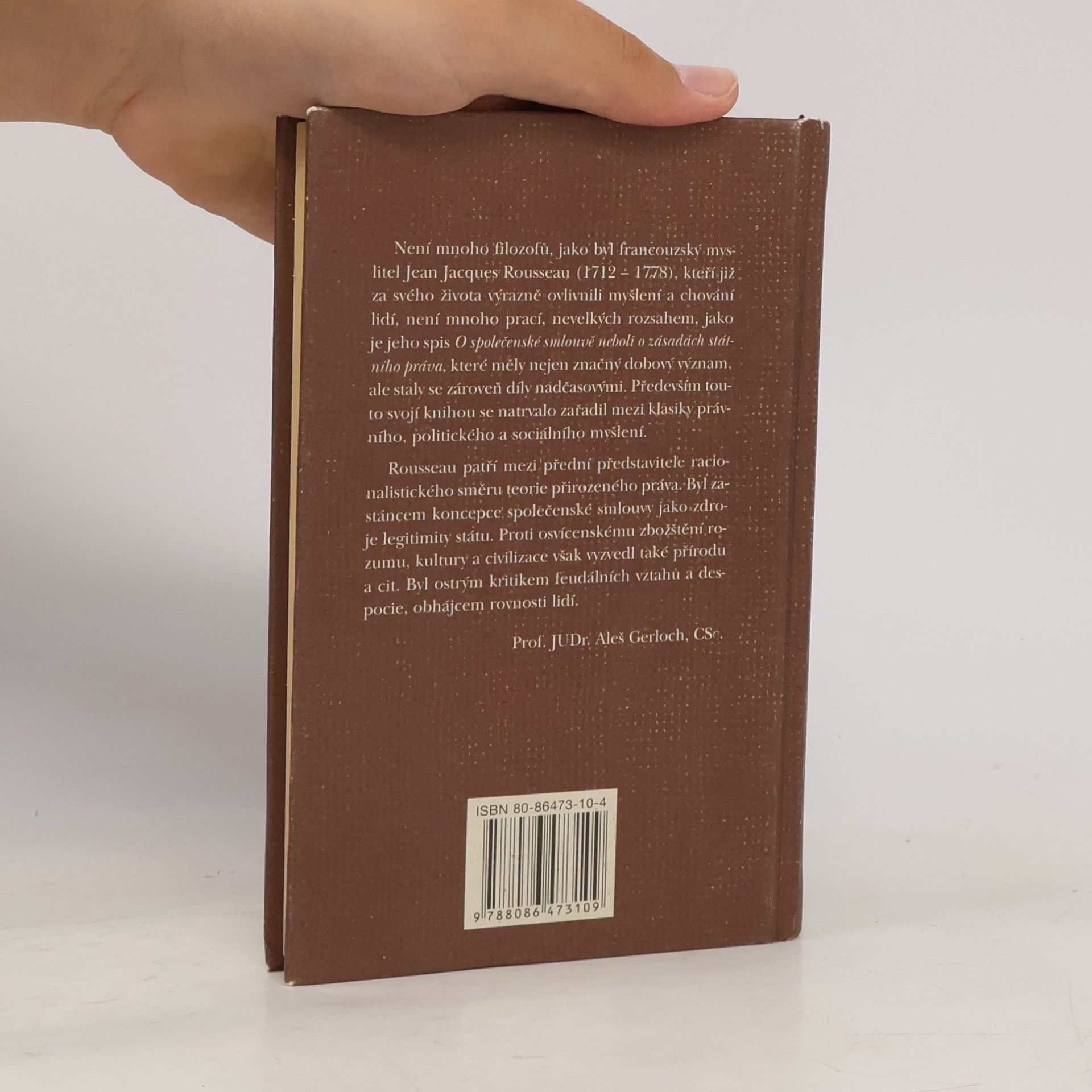 Jean-Jacques Rousseau O společenské smlouvě neboli o zásadách státního práva