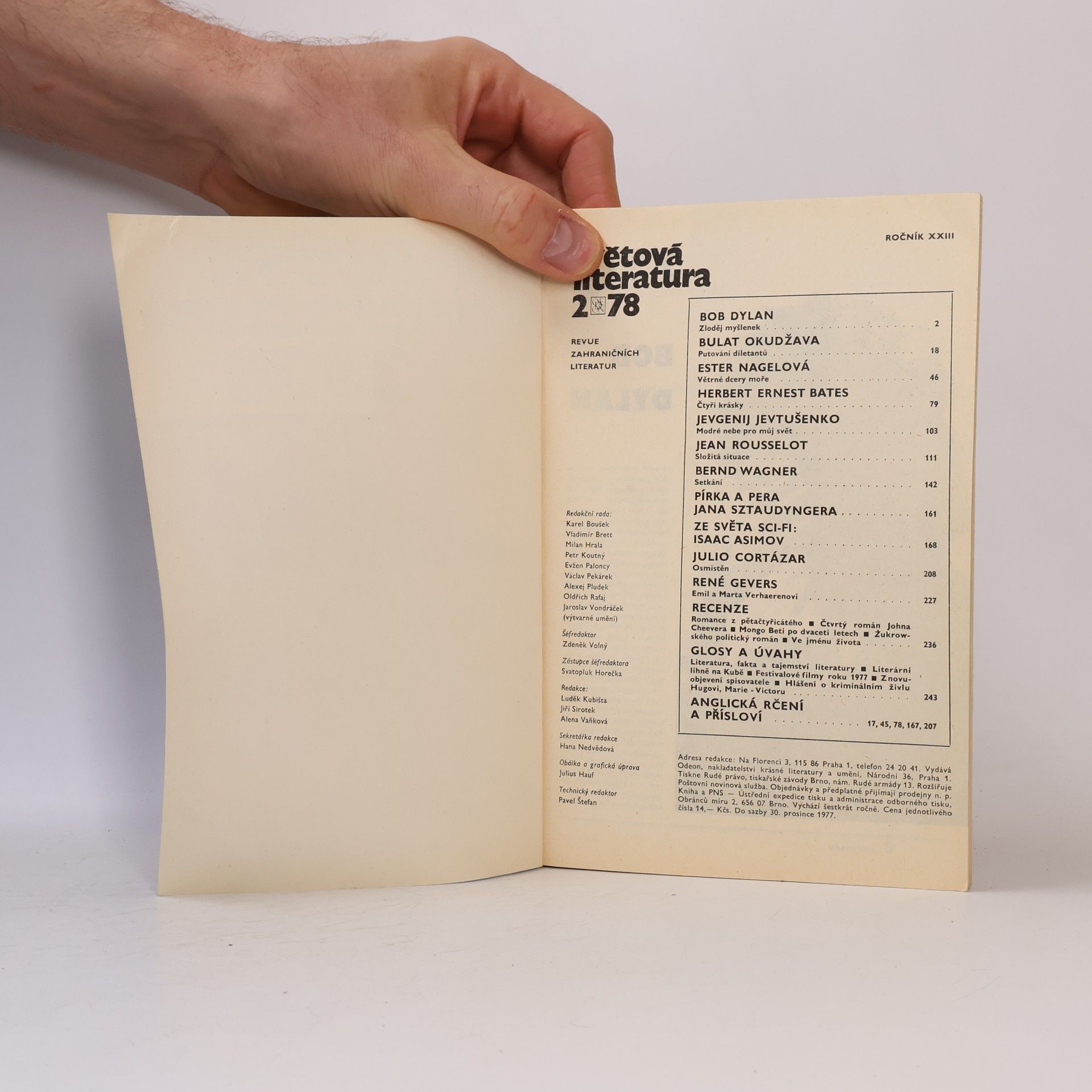 Autores varios Světová literatura 2/1978