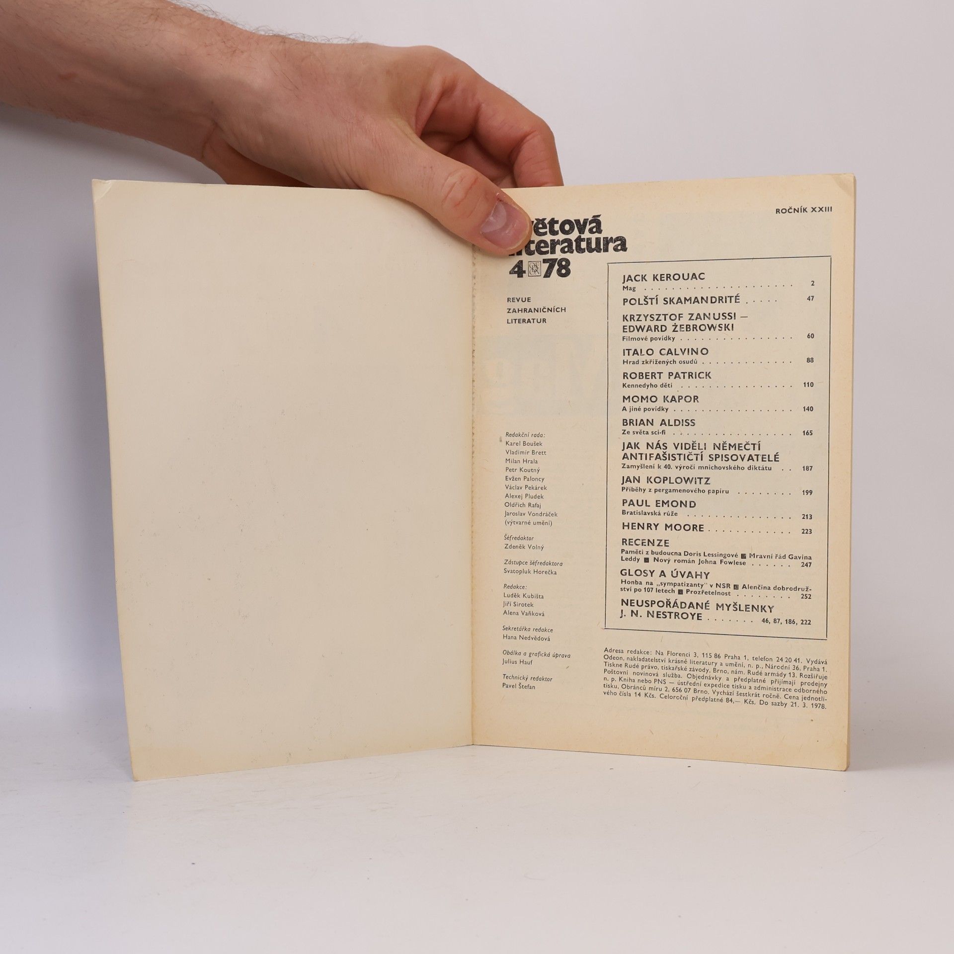 Autores varios Světová literatura 4/78