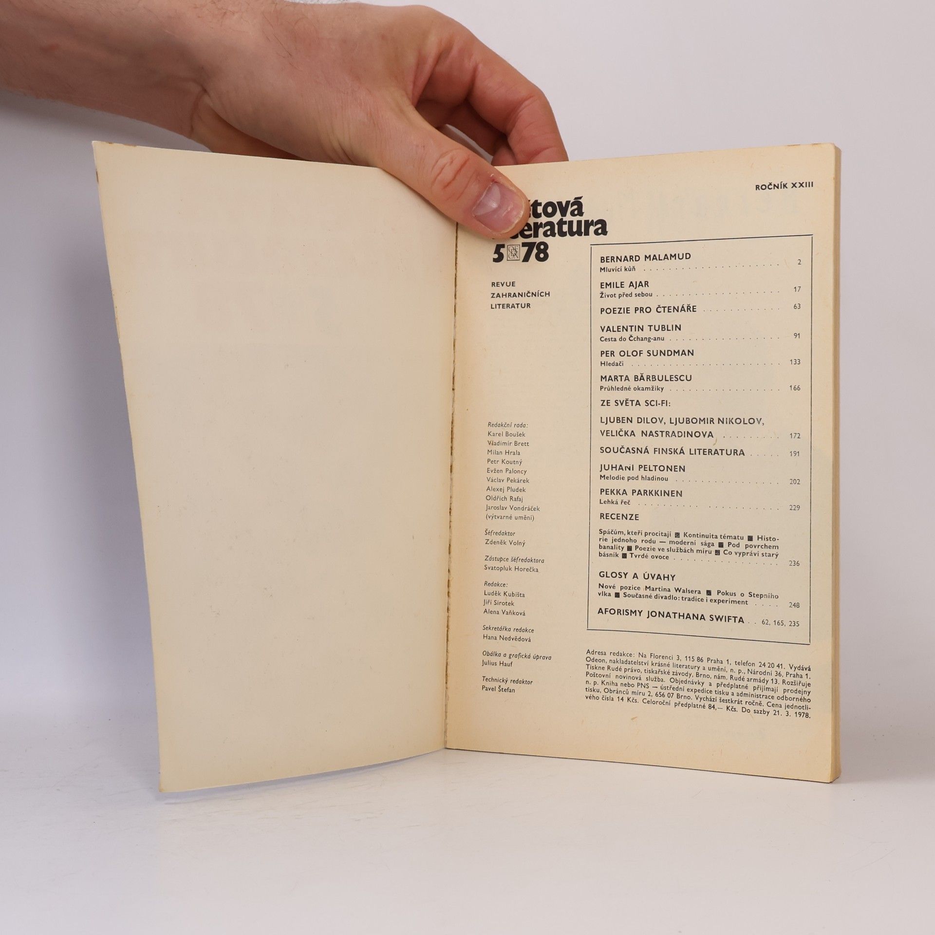 Autores varios Světová literatura 5/78