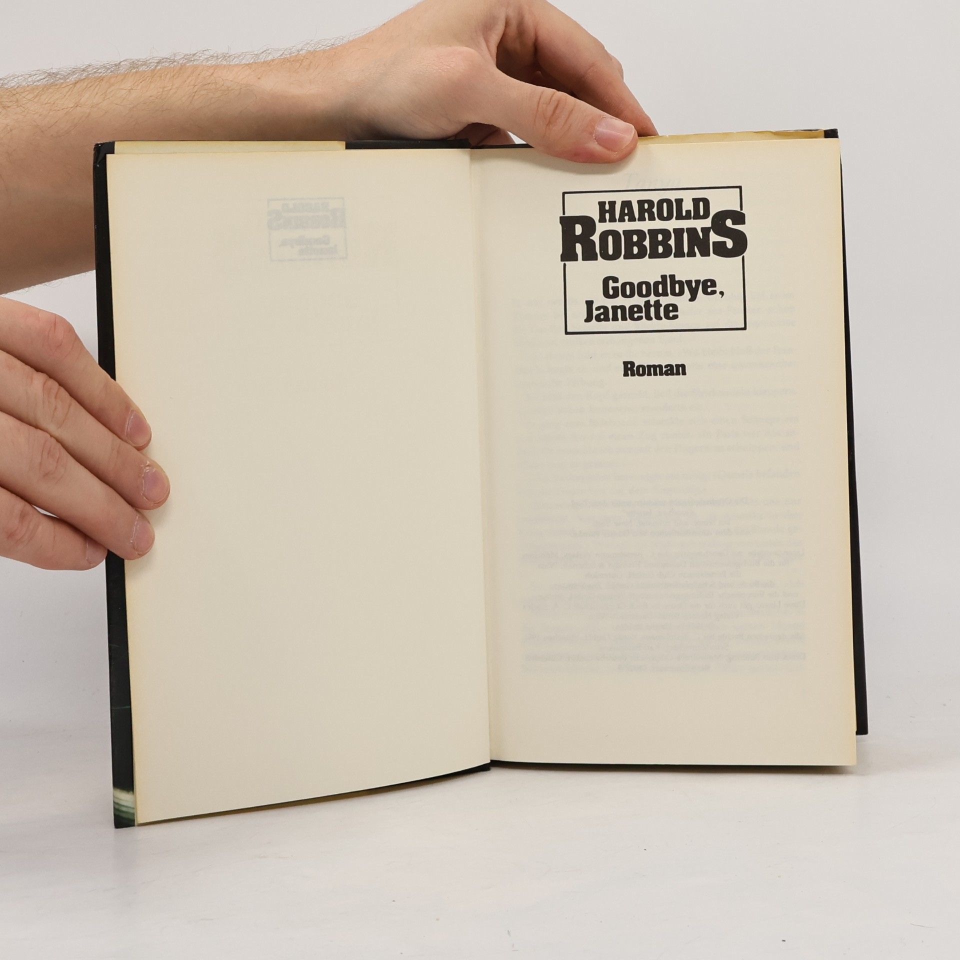 Harold Robbins Goodbye, Janette