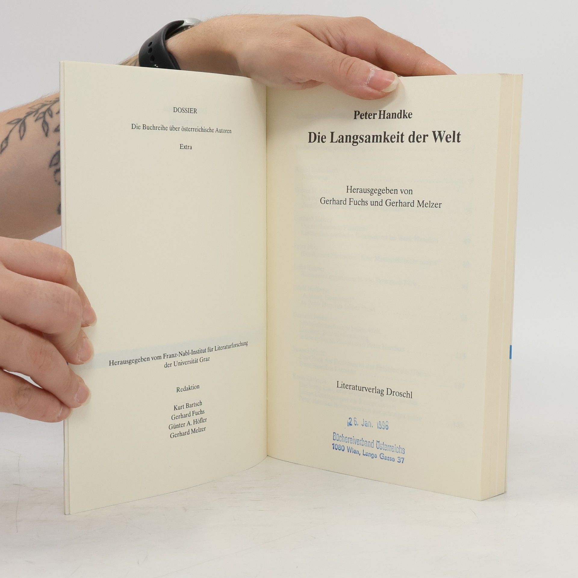 Gerhard Melzer Peter Handke. Die Langsamkeit der Welt