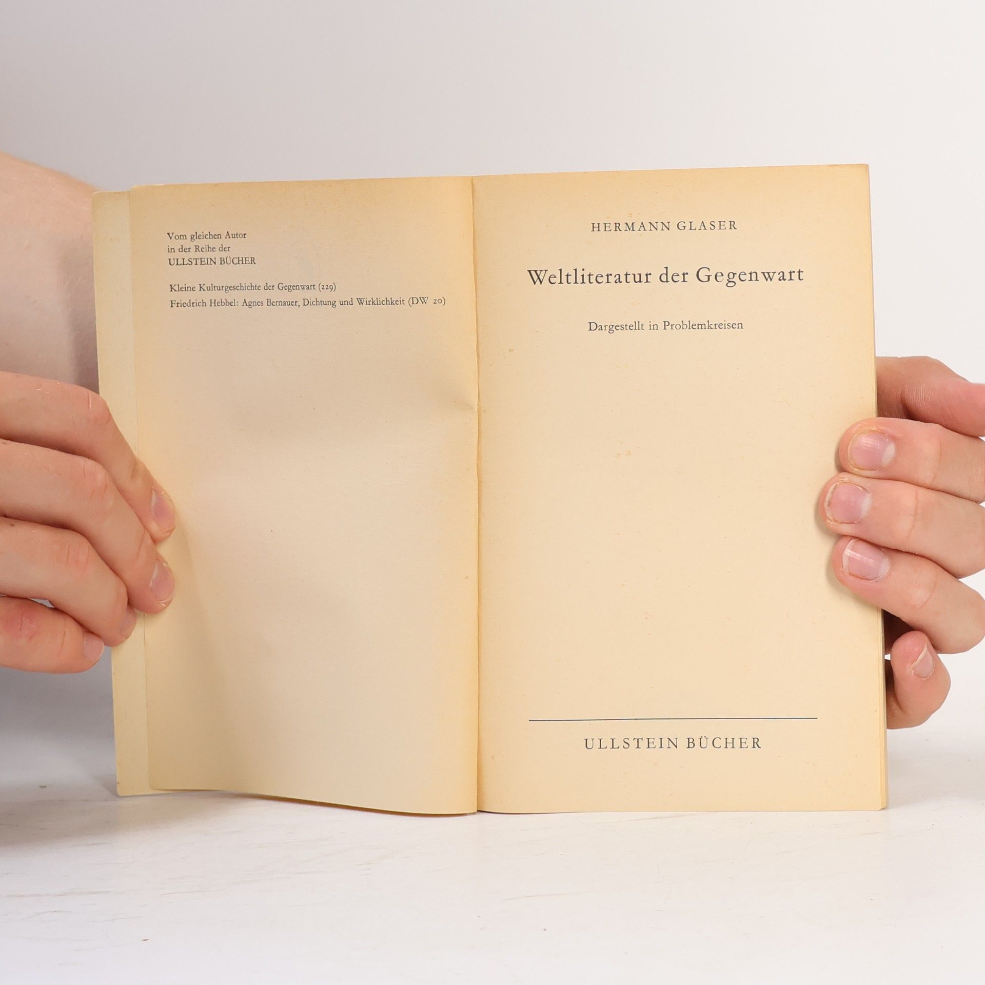Hermann Glaser Weltliteratur der Gegenwart