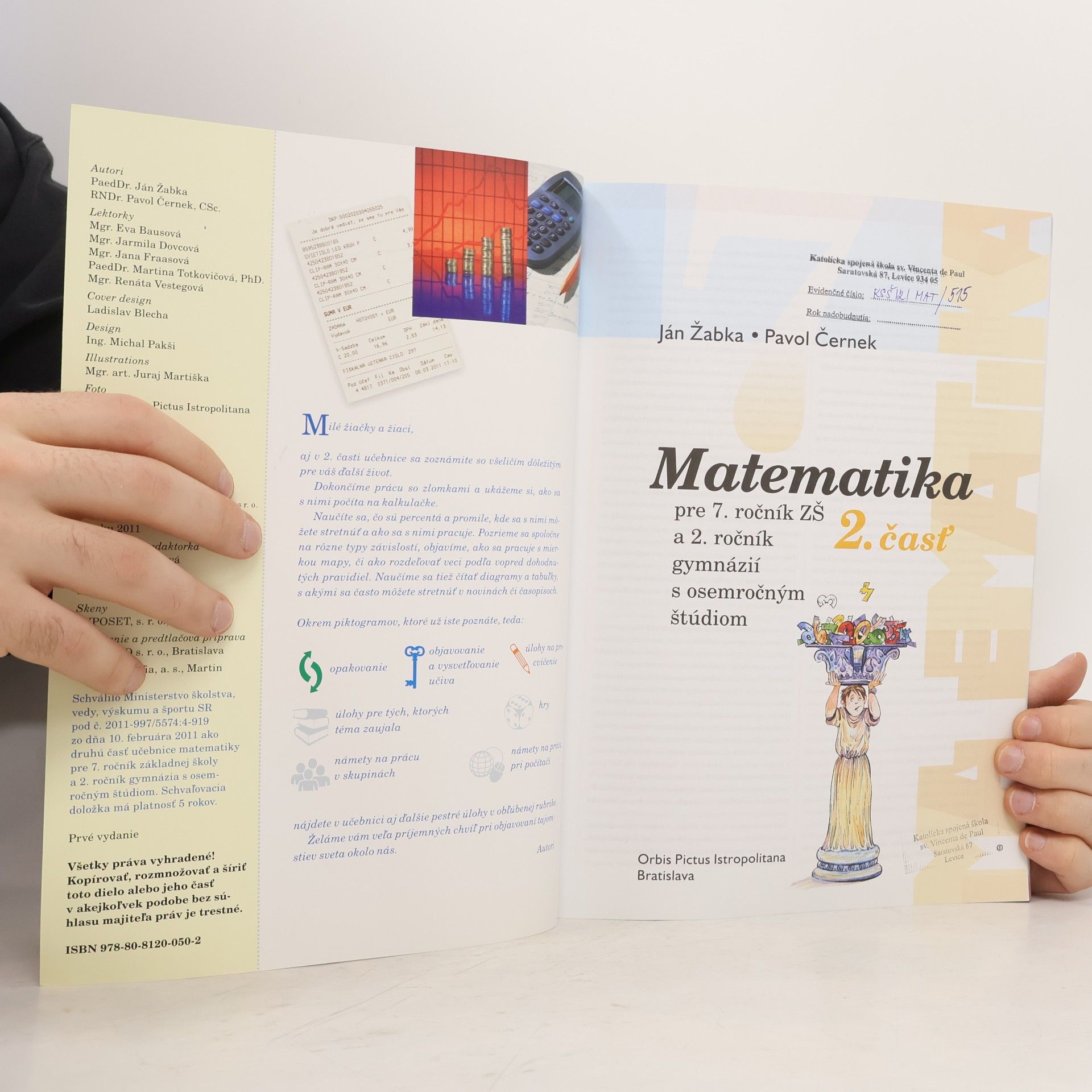 Pavol Černek Matematika pre 7. ročník ZŠ a 2. ročník gymnázií s osemročným štúdiom - 2. časť