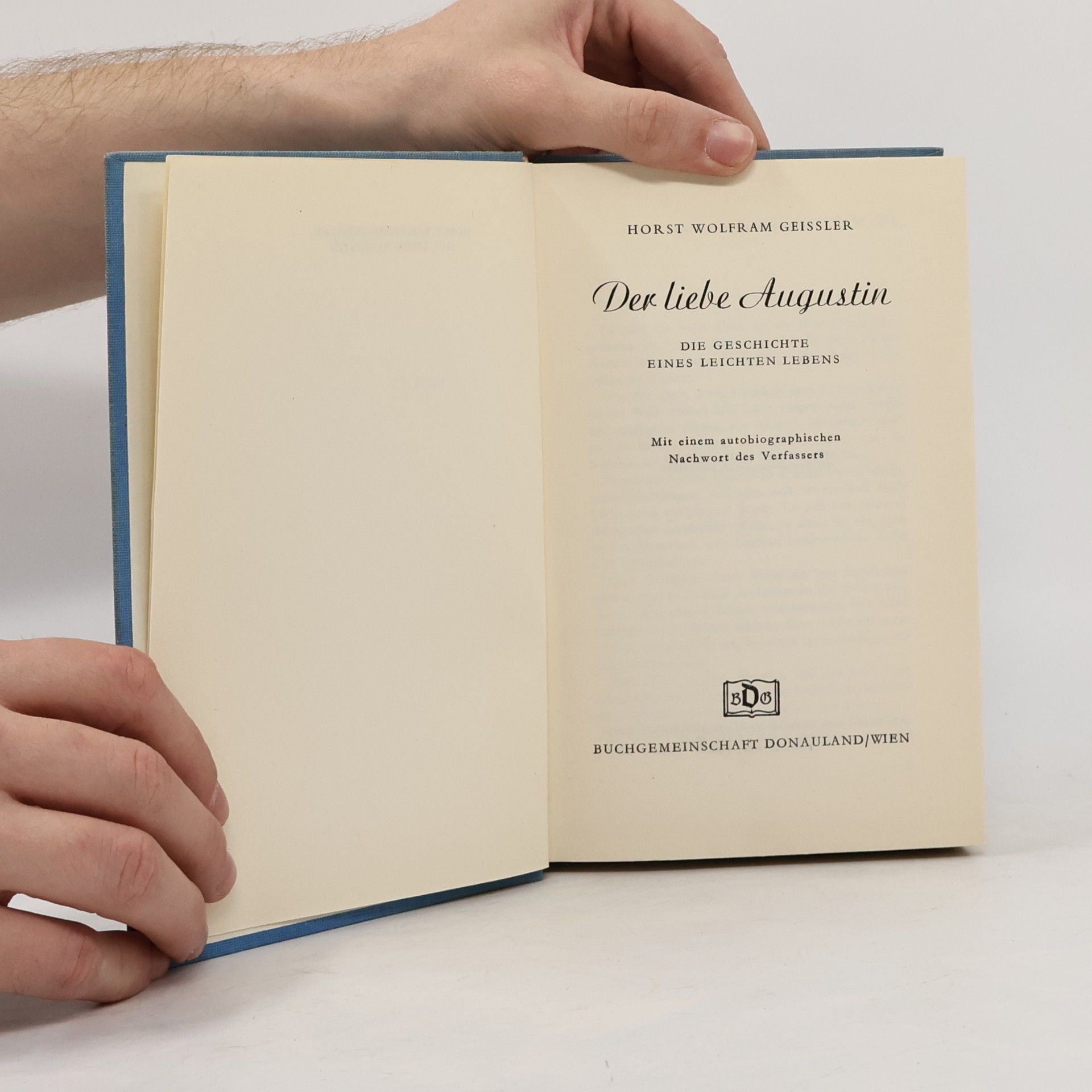 Horst Wolfram Geißler Der Liebe Augustin