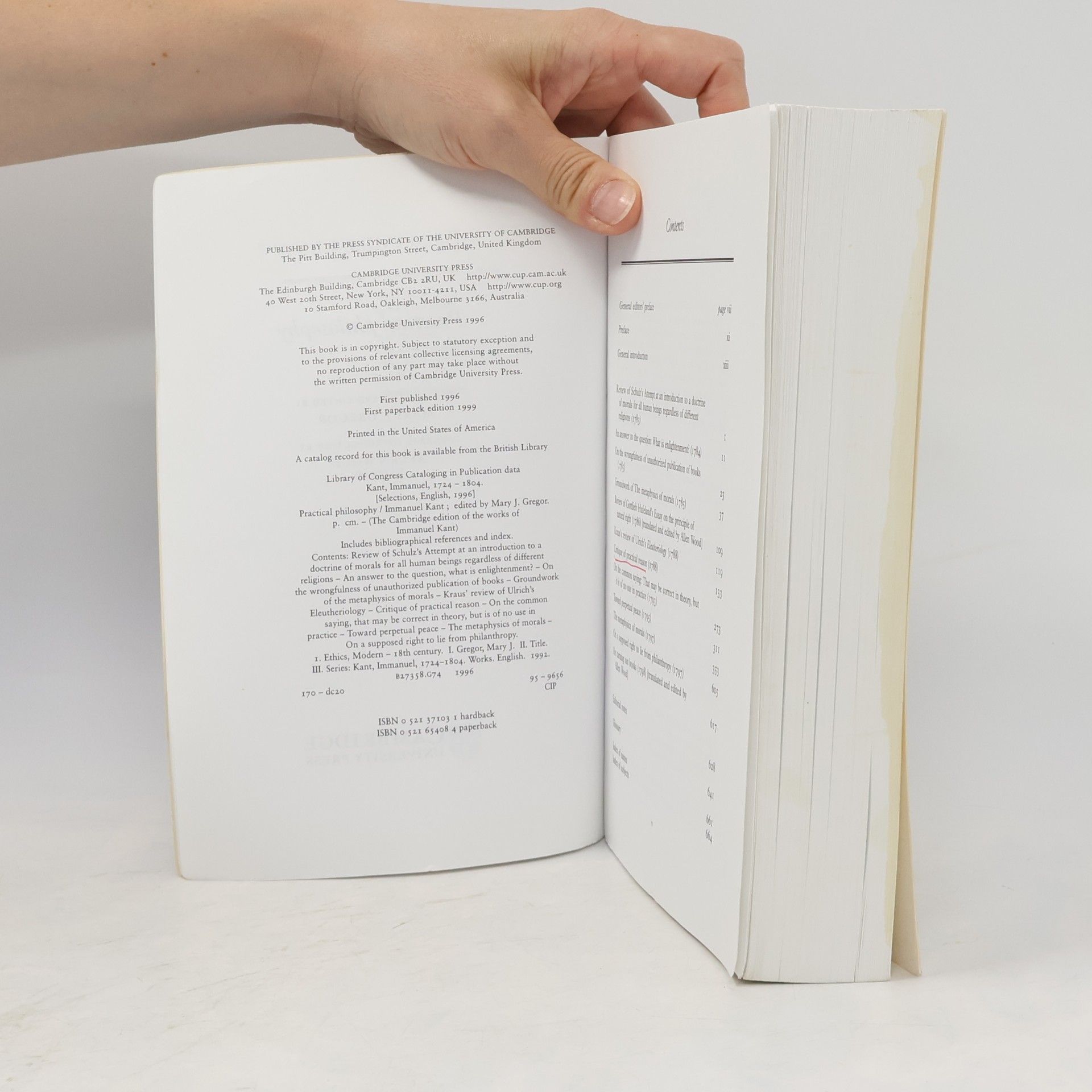 Immanuel Kant The Cambridge Edition of the Works of Immanuel Kant: Practical Philosophy