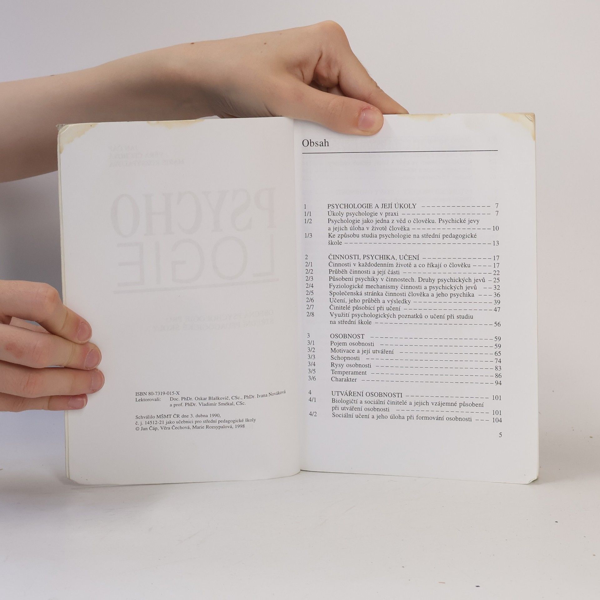 Jan Čáp Psychologie : obecná psychologie pro střední pedagogické školy
