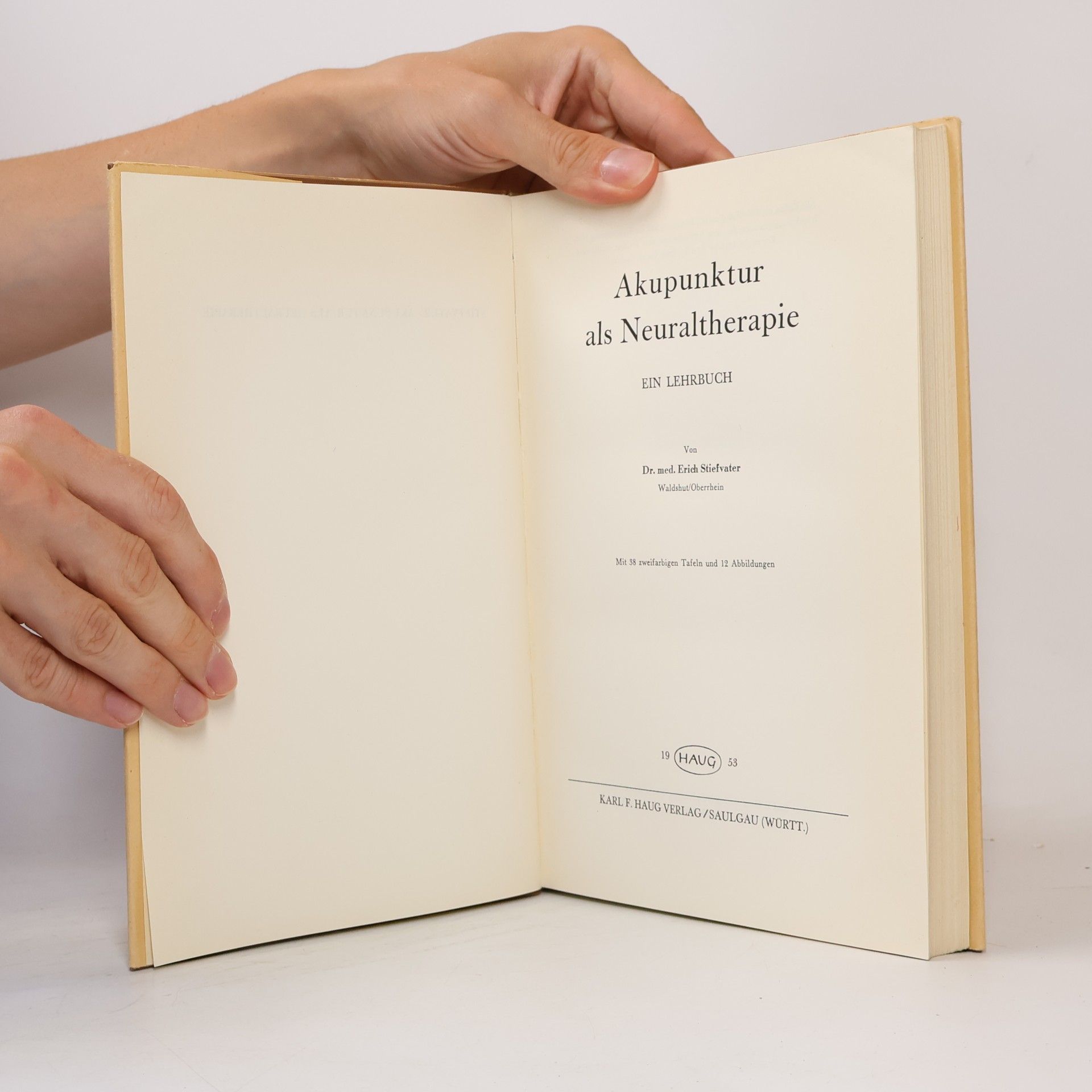 Erich Wilhelm Stiefvater Akupunktur als Neuraltherapie