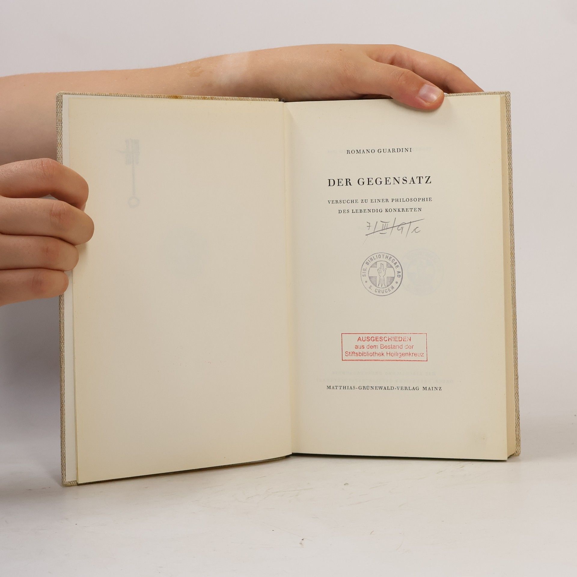 Romano Guardini Der Gegensatz