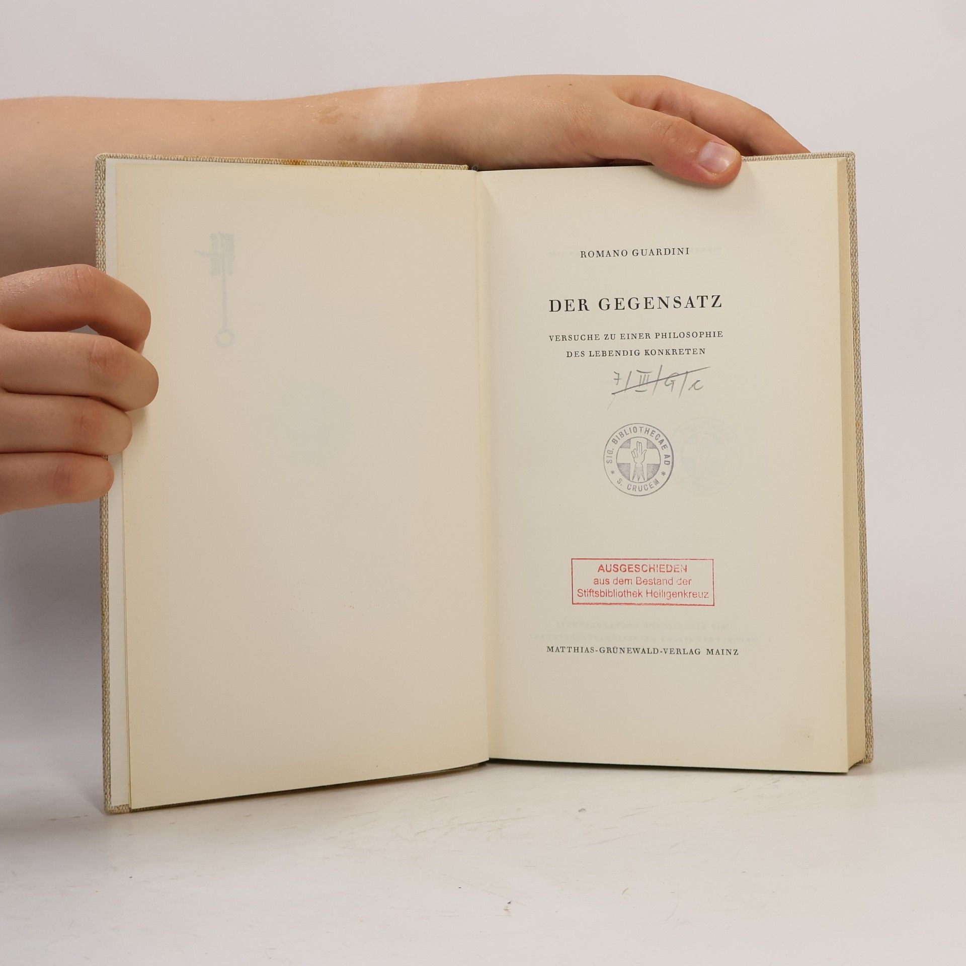 Romano Guardini Der Gegensatz