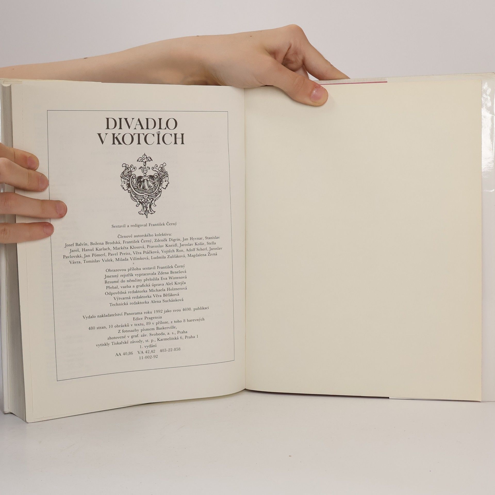 AA.VV. Divadlo v Kotcích. Nejstarší pražské městské divadlo. 1739 - 1783