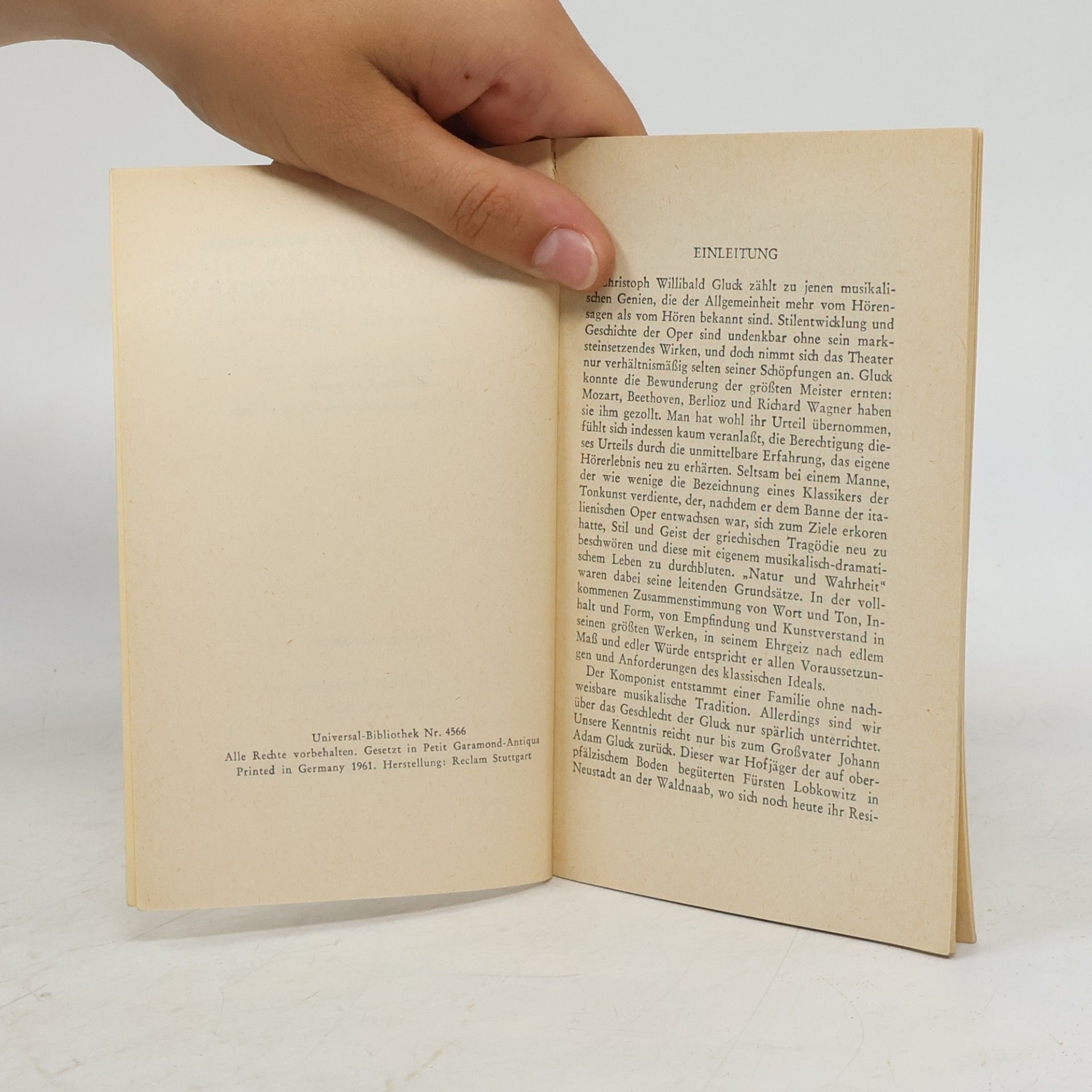 Ch. W. Gluck Orpheus und Eurydike