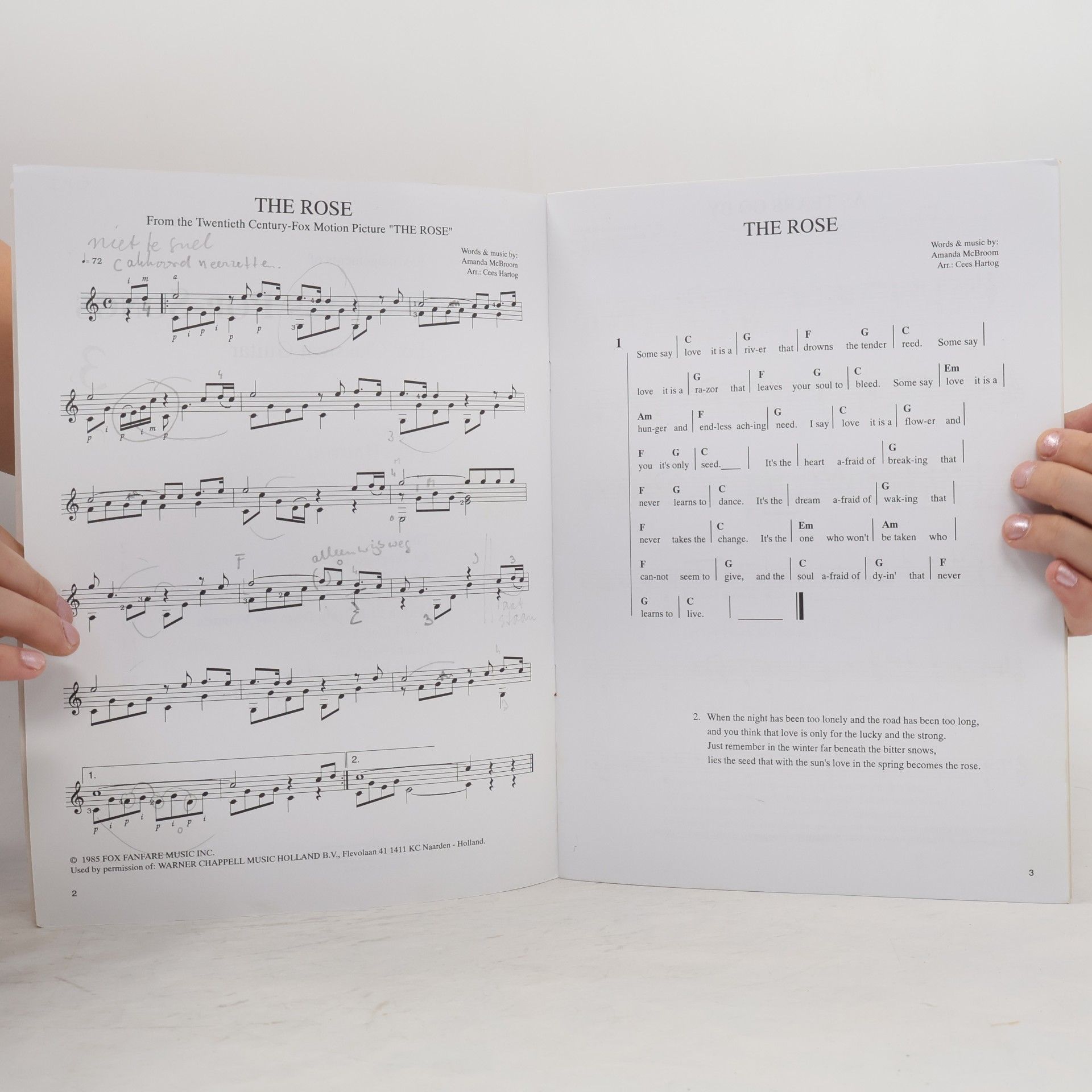 CEES HARTOG Pop Songs for Classical Guitar 3