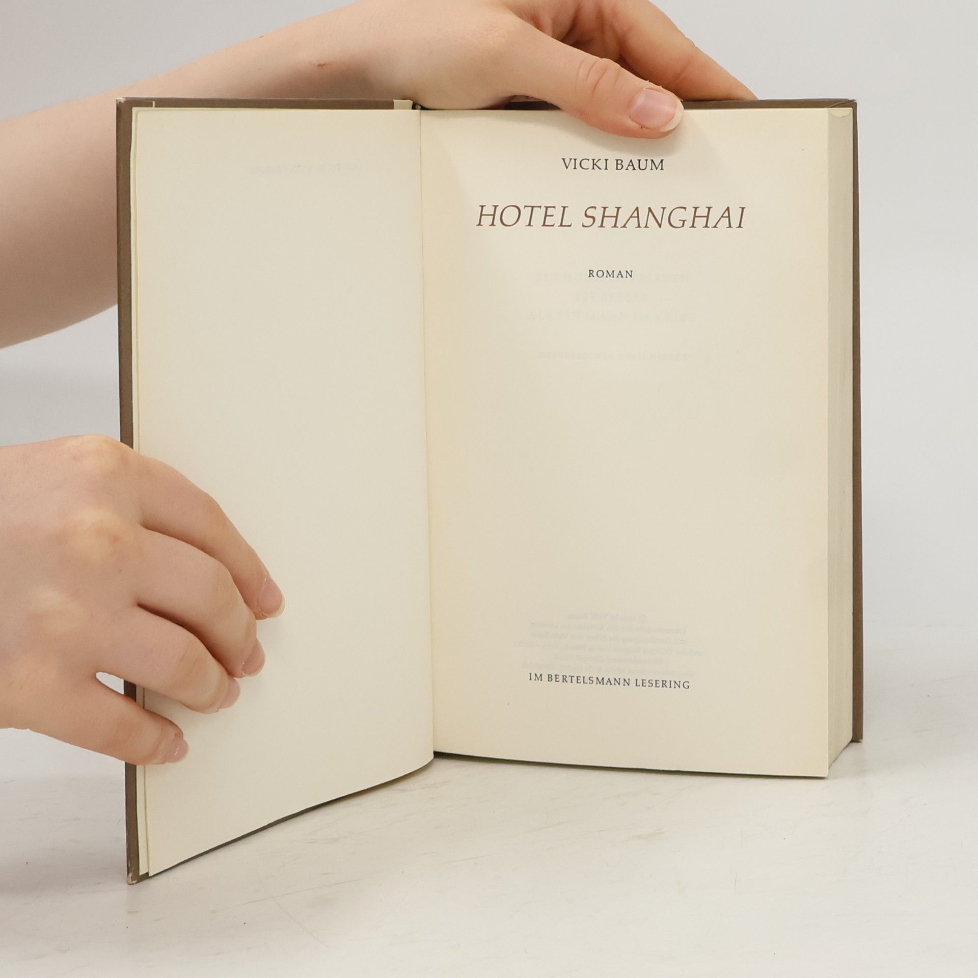 Vicki Baum Hotel Shanghai