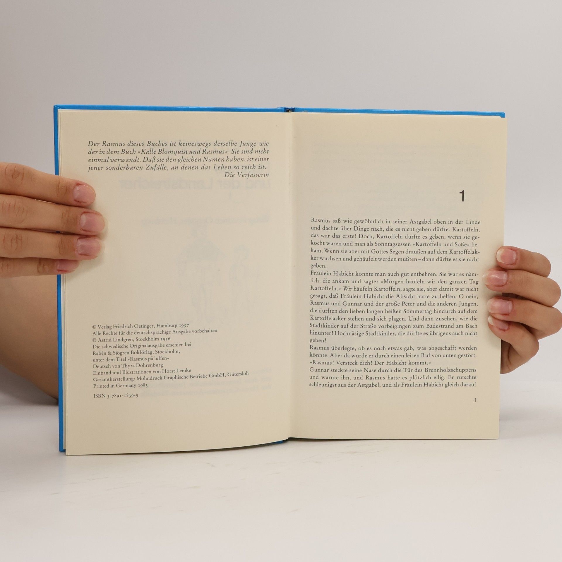 Astrid Lindgren Rasmus und der Landstreicher