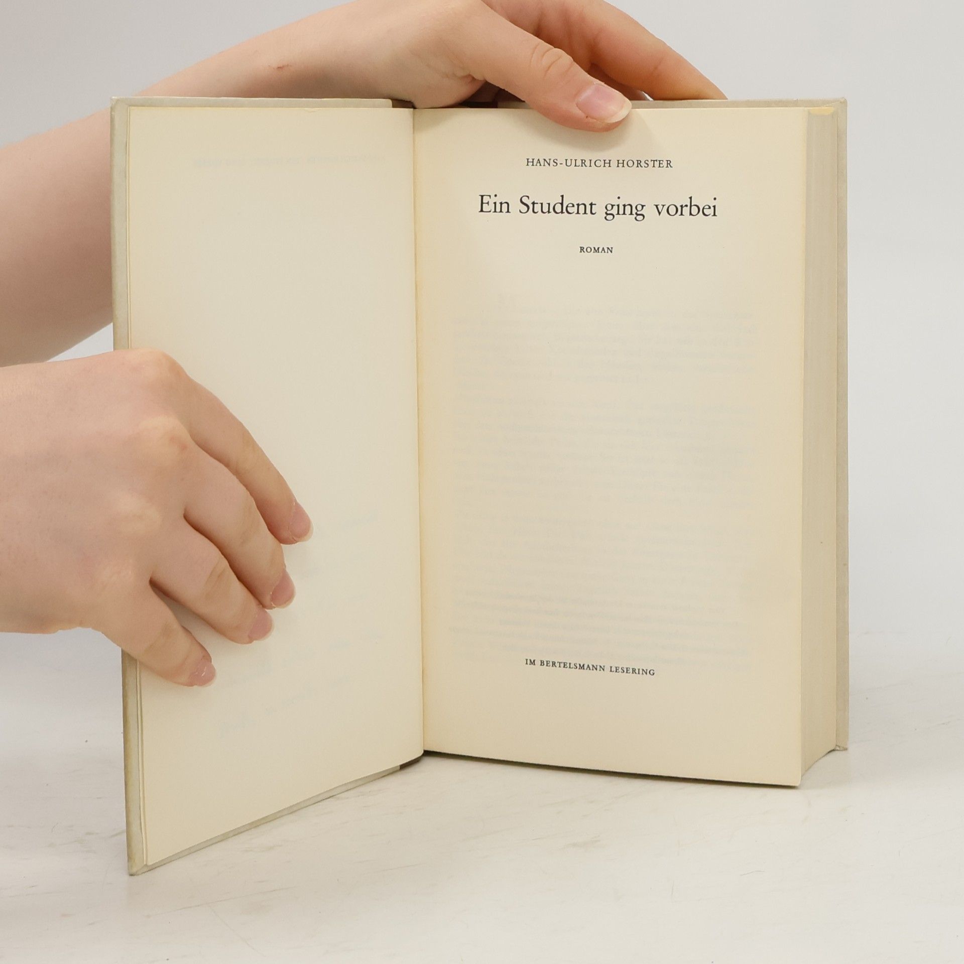 Hans-Ulrich Horster Ein Student ging vorbei