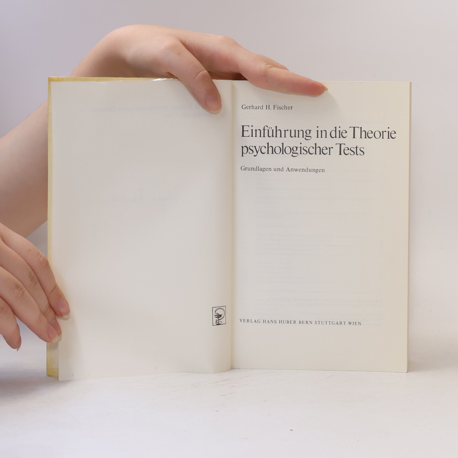 Gerhard H. Fischer Einführung in die Theorie psychologischer Tests