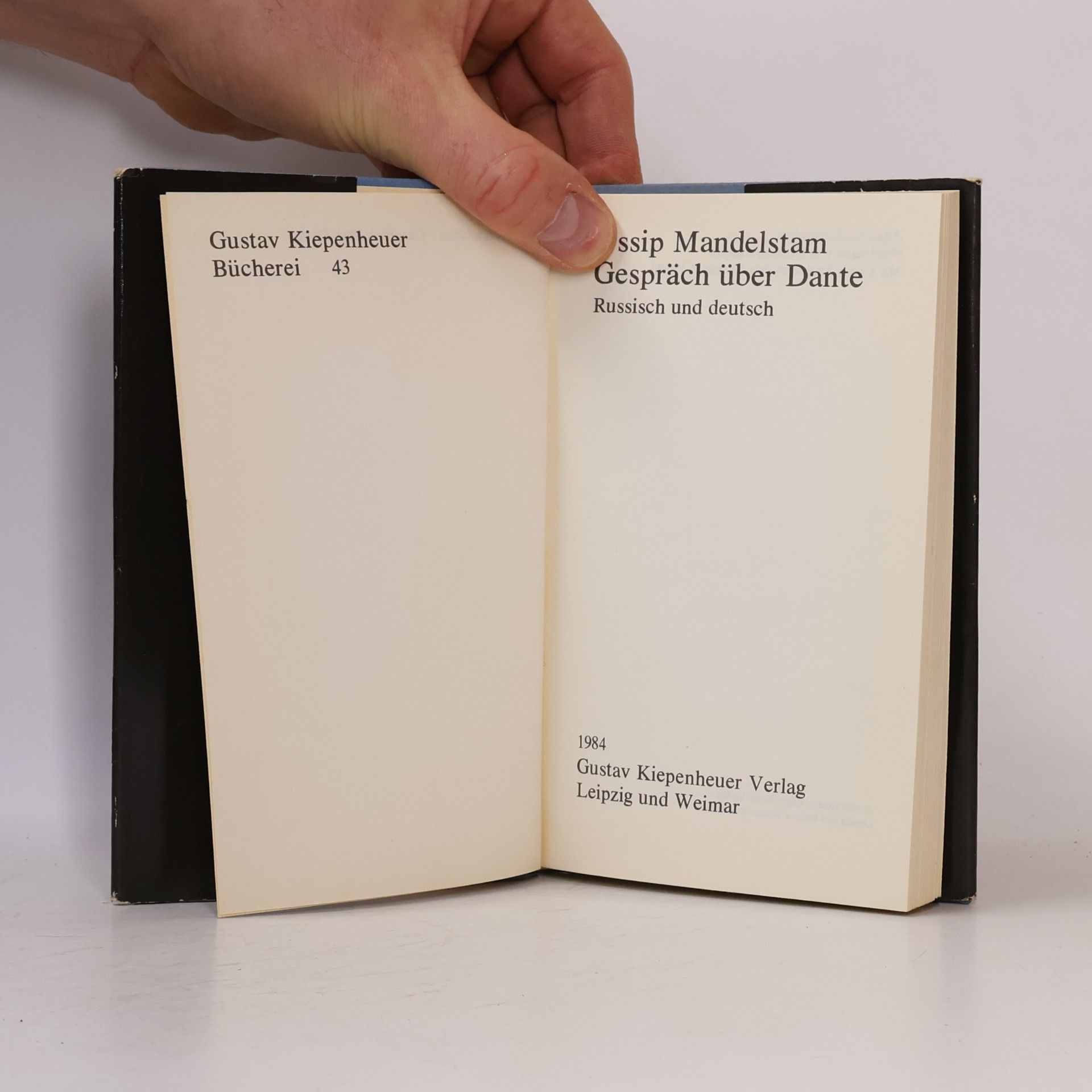 Ossip Emiljewitsch Mandelstam Gespräch über Dante