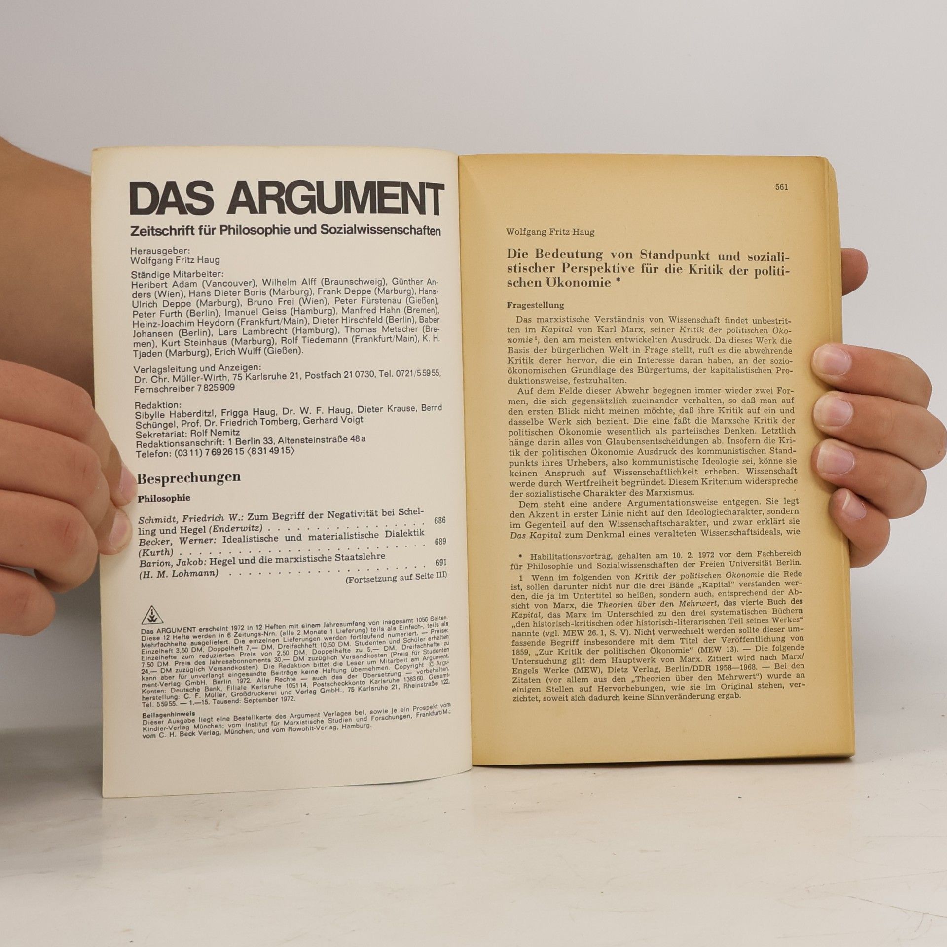 Autorenkollektiv Das Argument 74. Heft 7/8