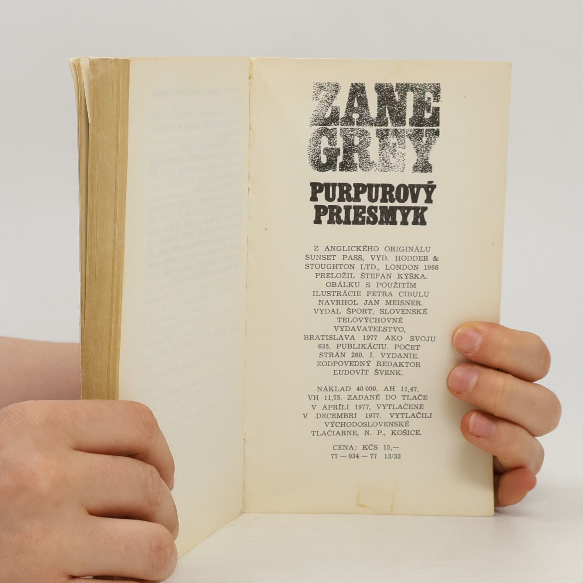Zane Grey Purpurový priesmyk