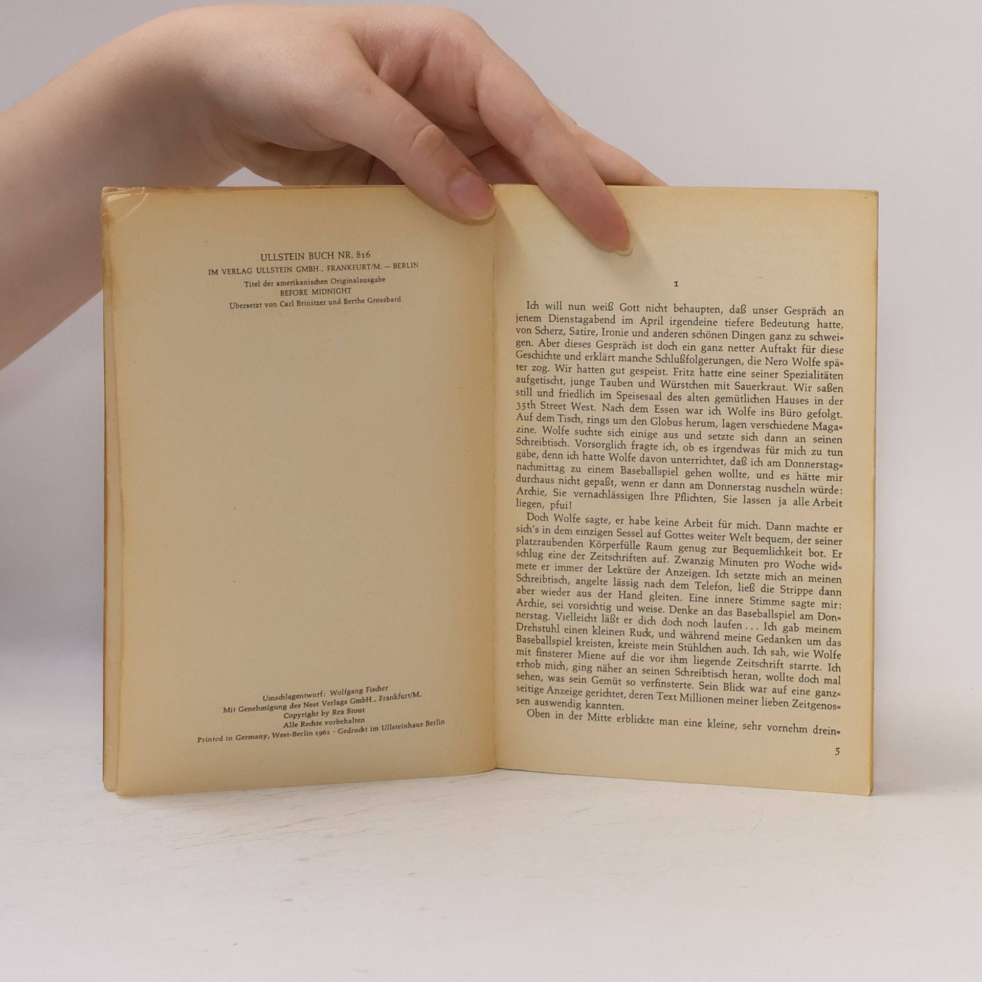 Rex Stout Vor Mitternacht
