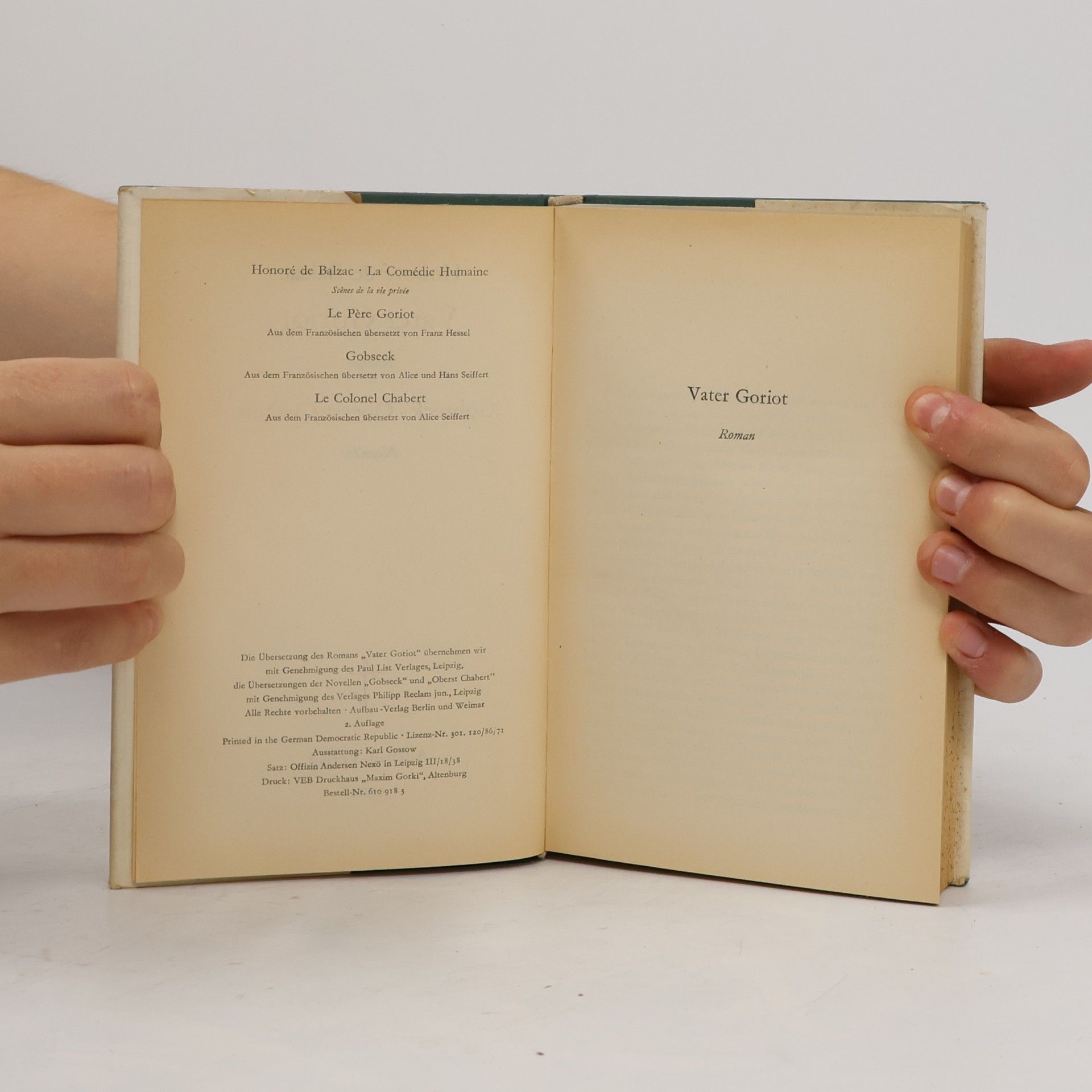 Honoré de Balzac Vater Goriot