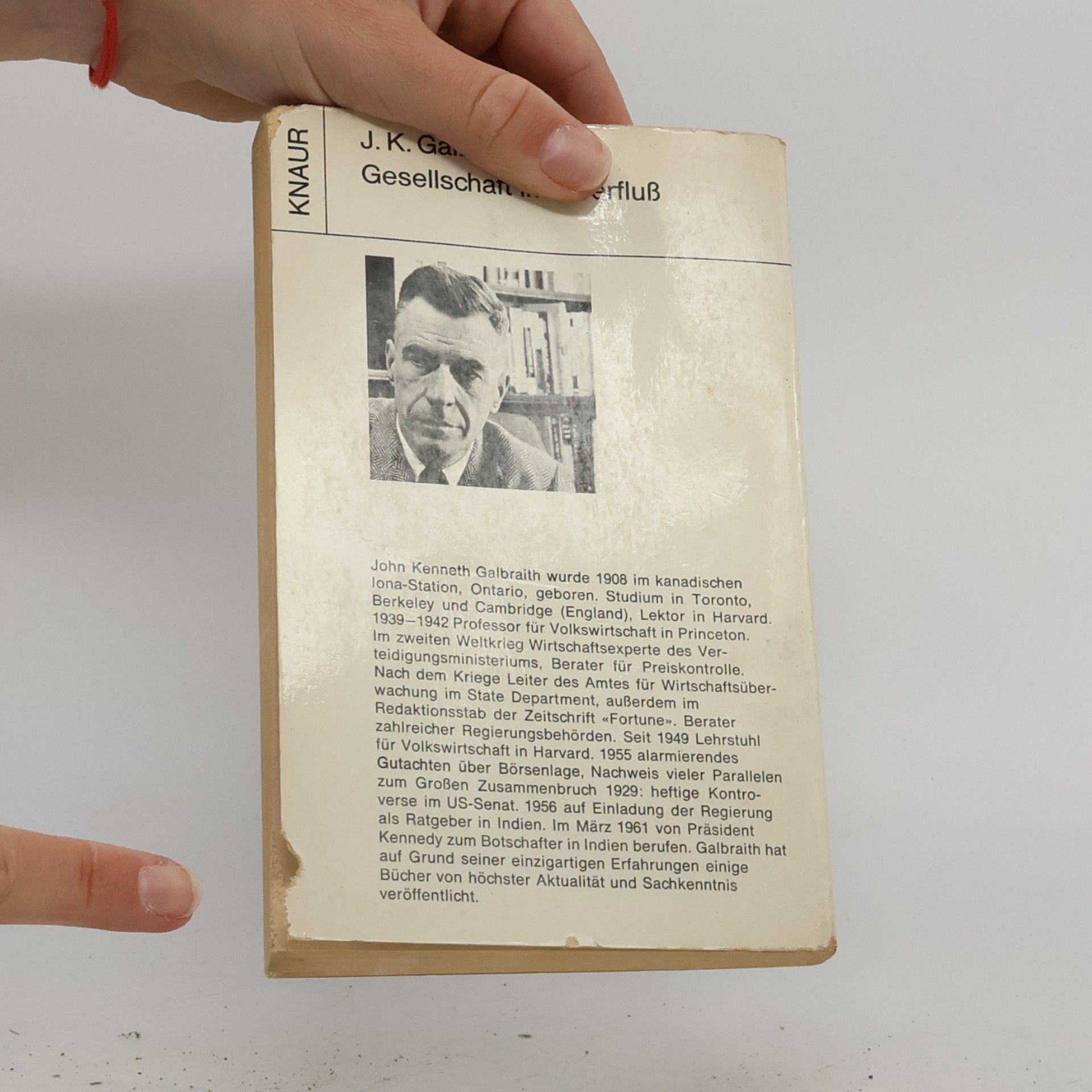 John Kenneth Galbraith Gesellschaft im Überfluss