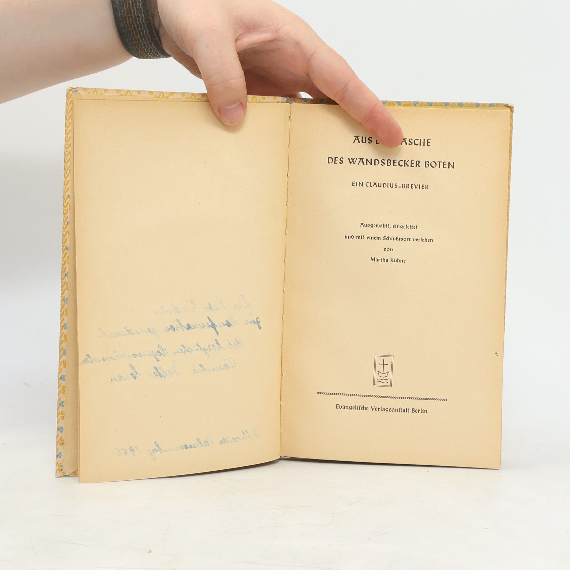 Matthias Claudius Aus der Tasche des Wandsbecker Boten