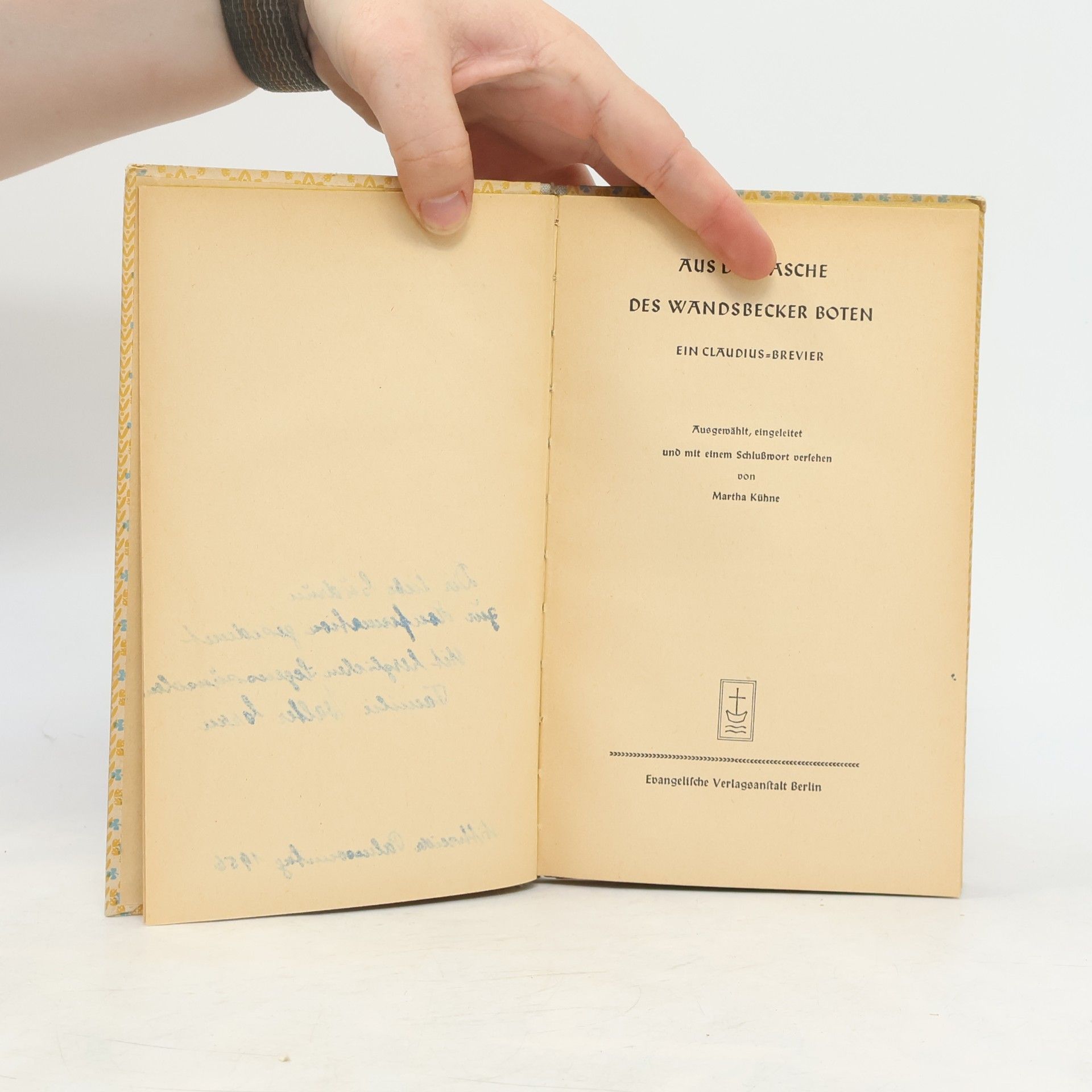 Matthias Claudius Aus der Tasche des Wandsbecker Boten