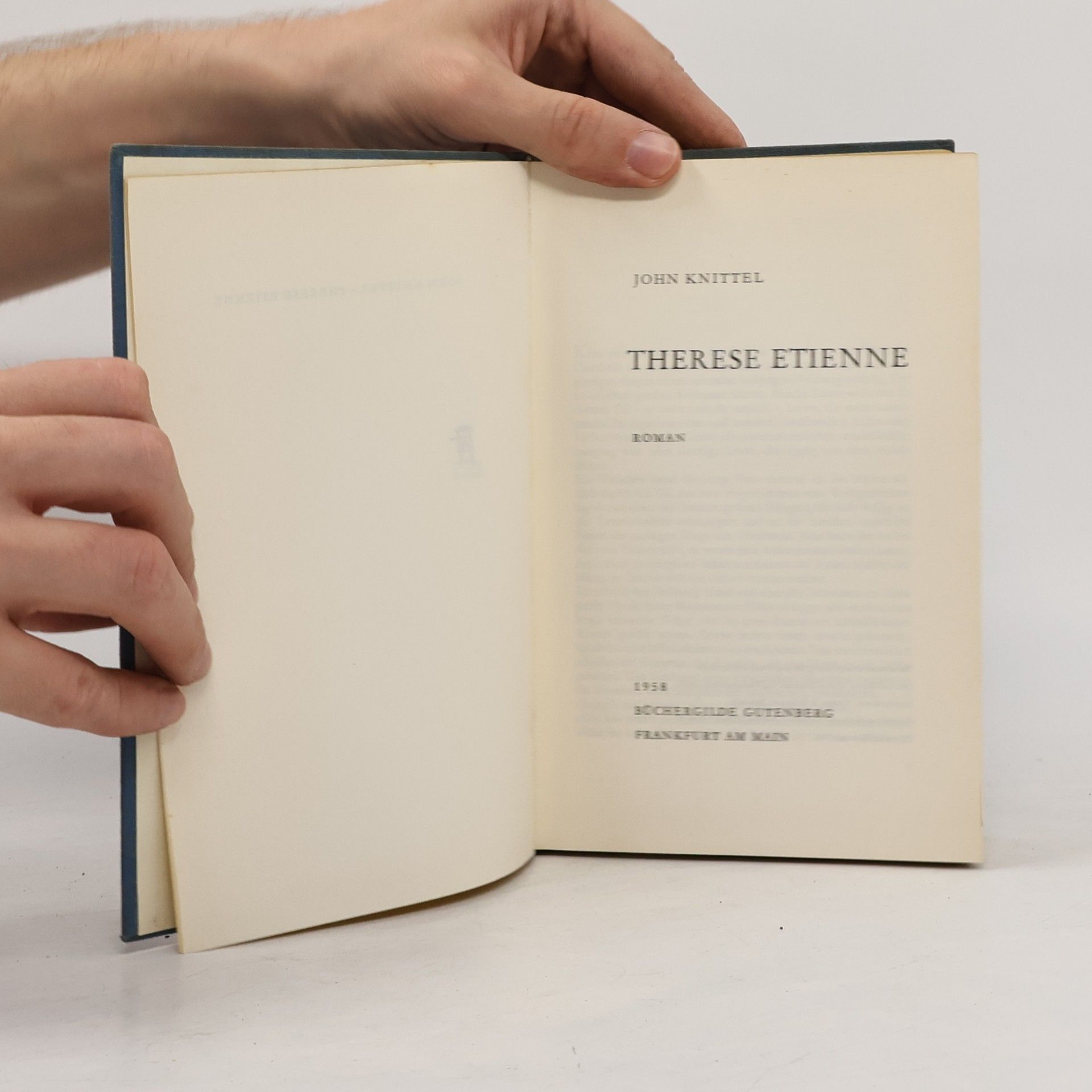 John Knittel Therese Etienne