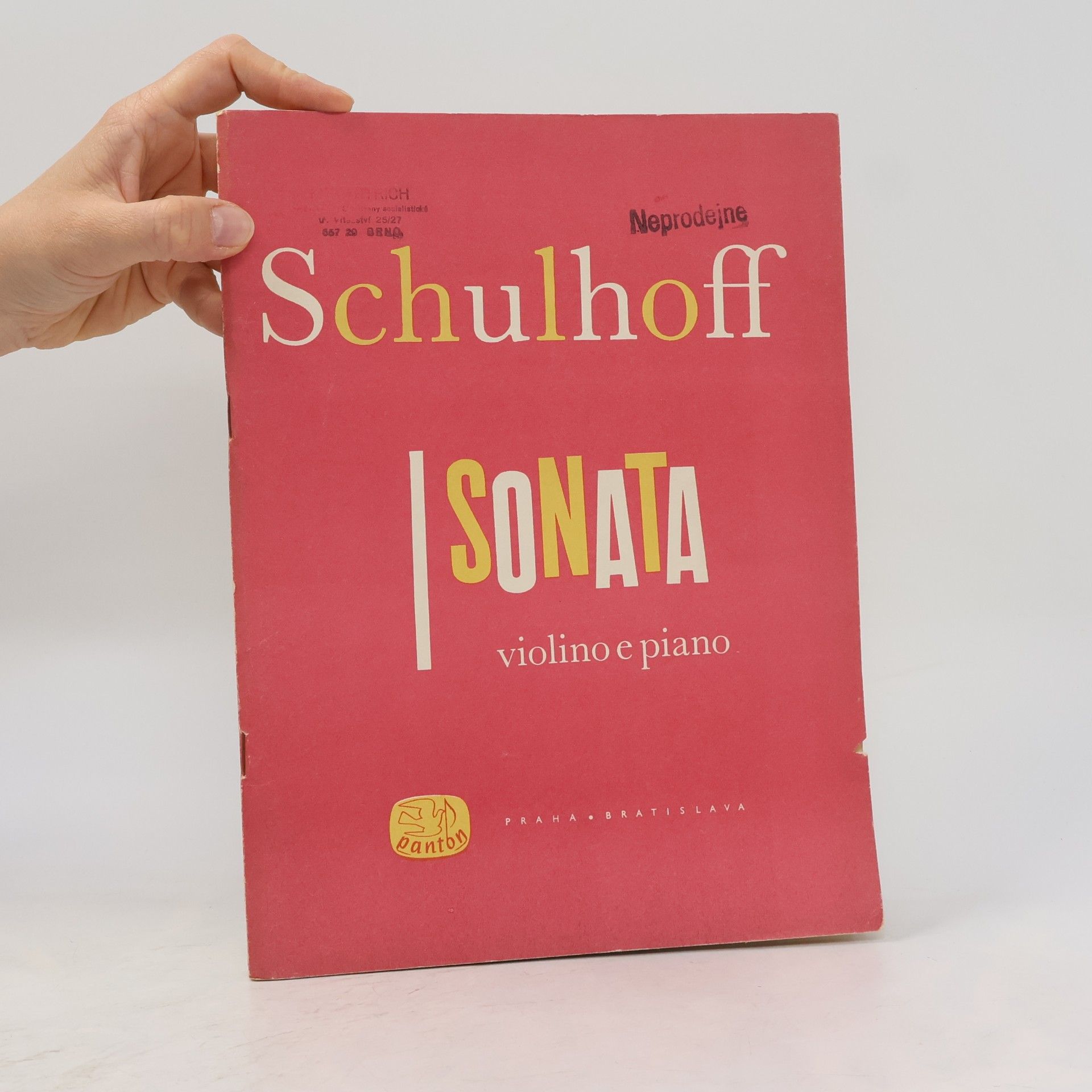 Erwin Schulhoff Sonata violino e piano