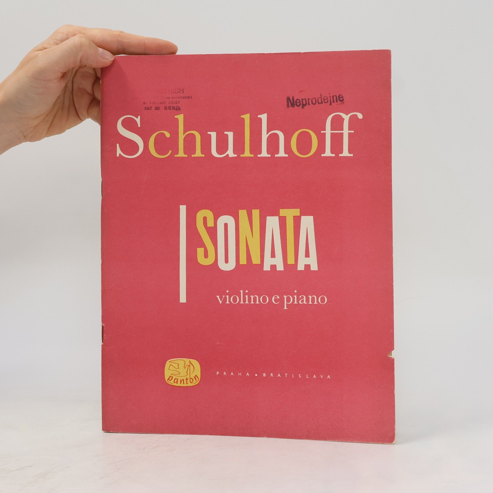 Erwin Schulhoff Sonata violino e piano