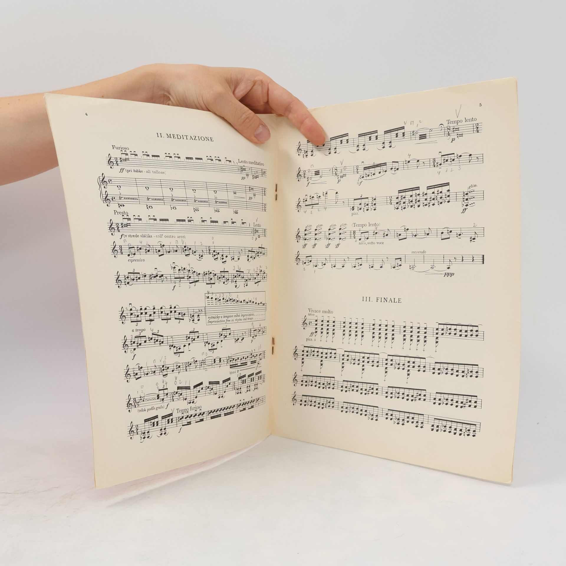 Ladislav Burlas Sonatina per violino solo. Sonatine For Violin Solo