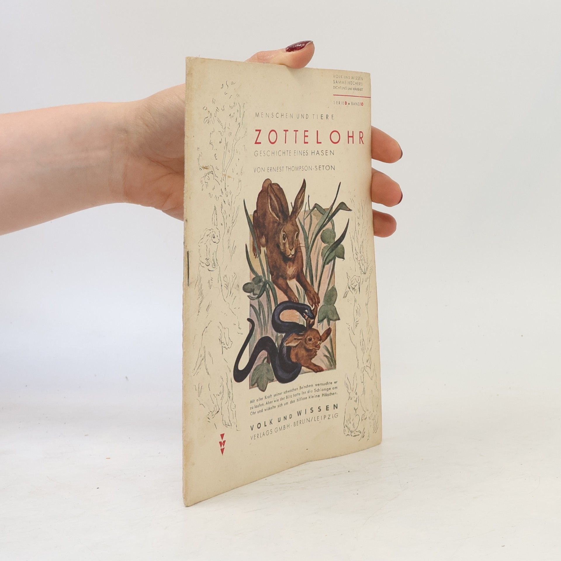 Menschen und Tiere. Zottelohr Geschichte eines Hasen