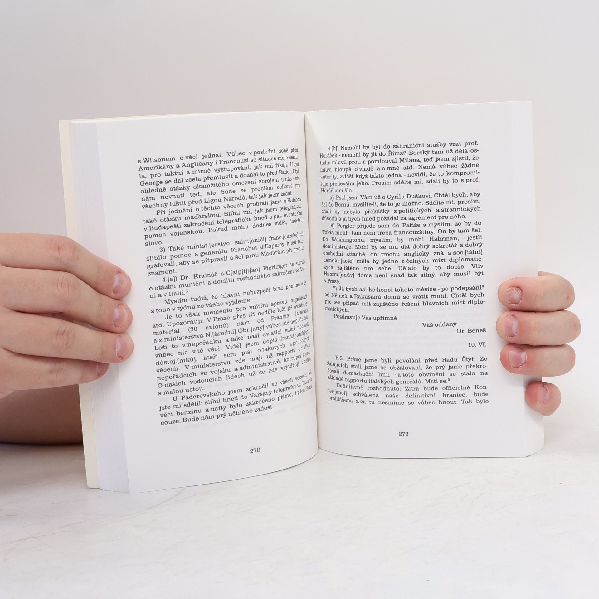 Zdenko Šolle Vzájemná neoficiální korespondence T. G. Masaryka s Eduardem Benešem z doby pařížských mírových jednání (Říjen 1918 - prosinec 1919). Část 2, Dopisy