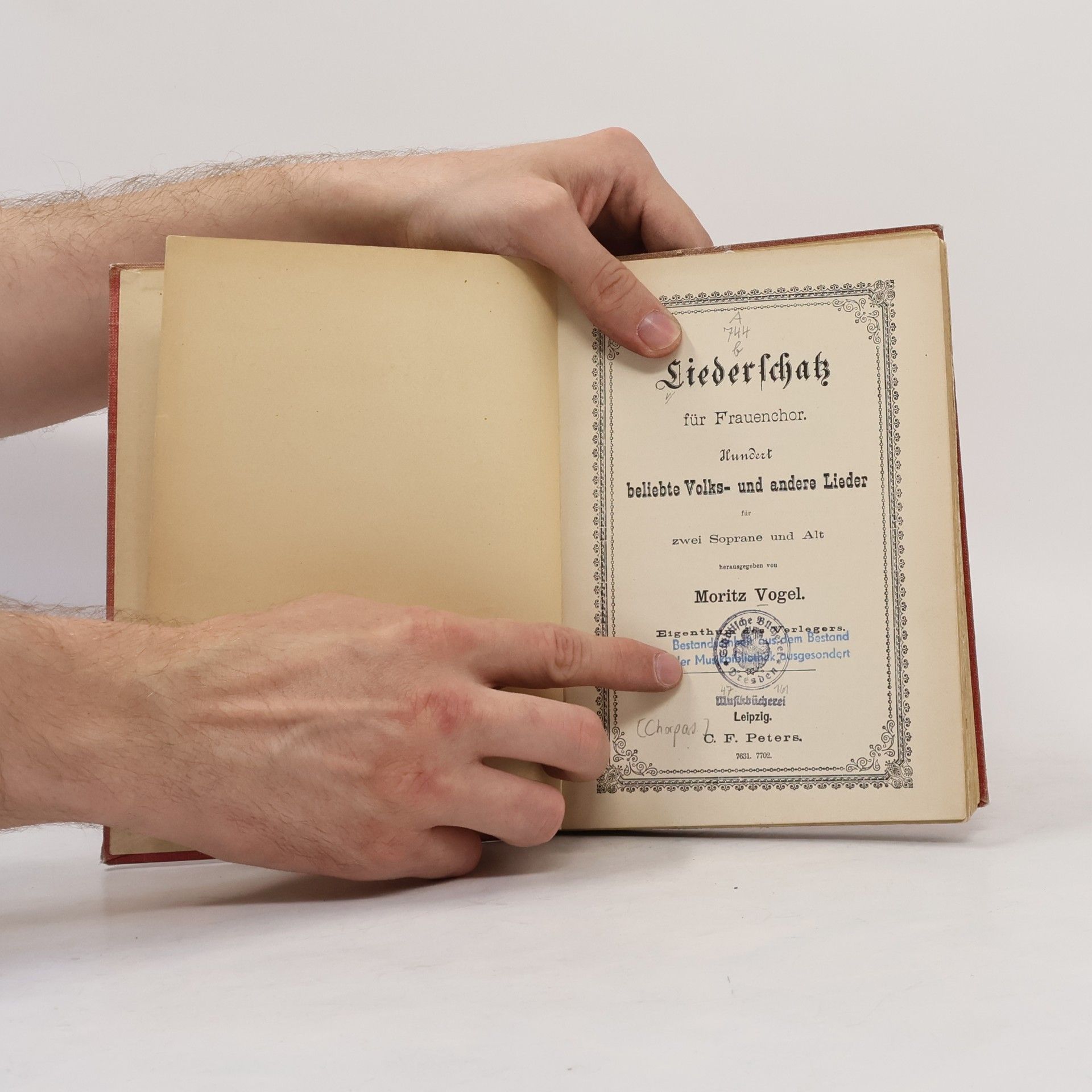 Moritz Vogel Liederschatz für Frauenchor