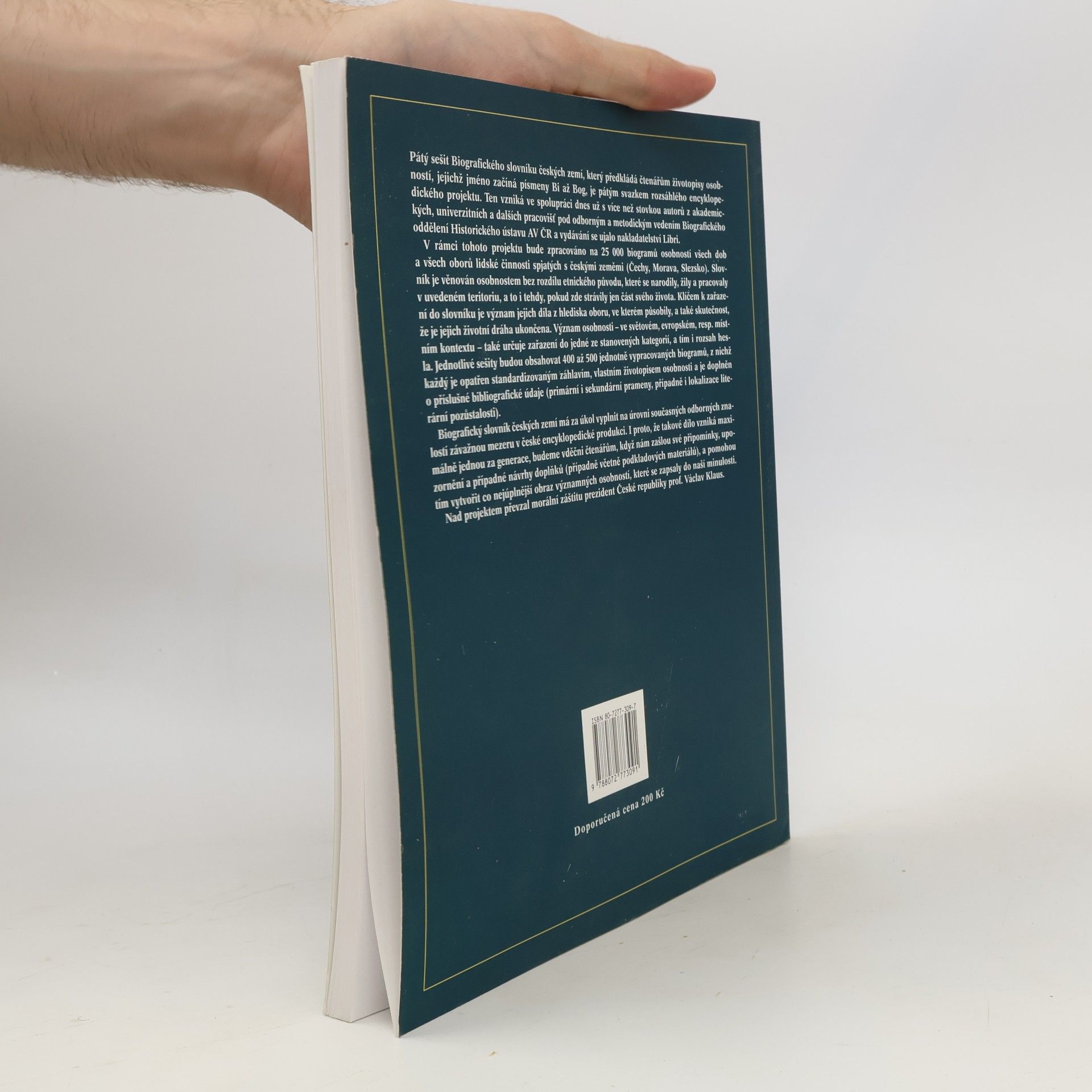 * antologie Biografický slovník českých zemí, 5. sešit (Bi–Bog)