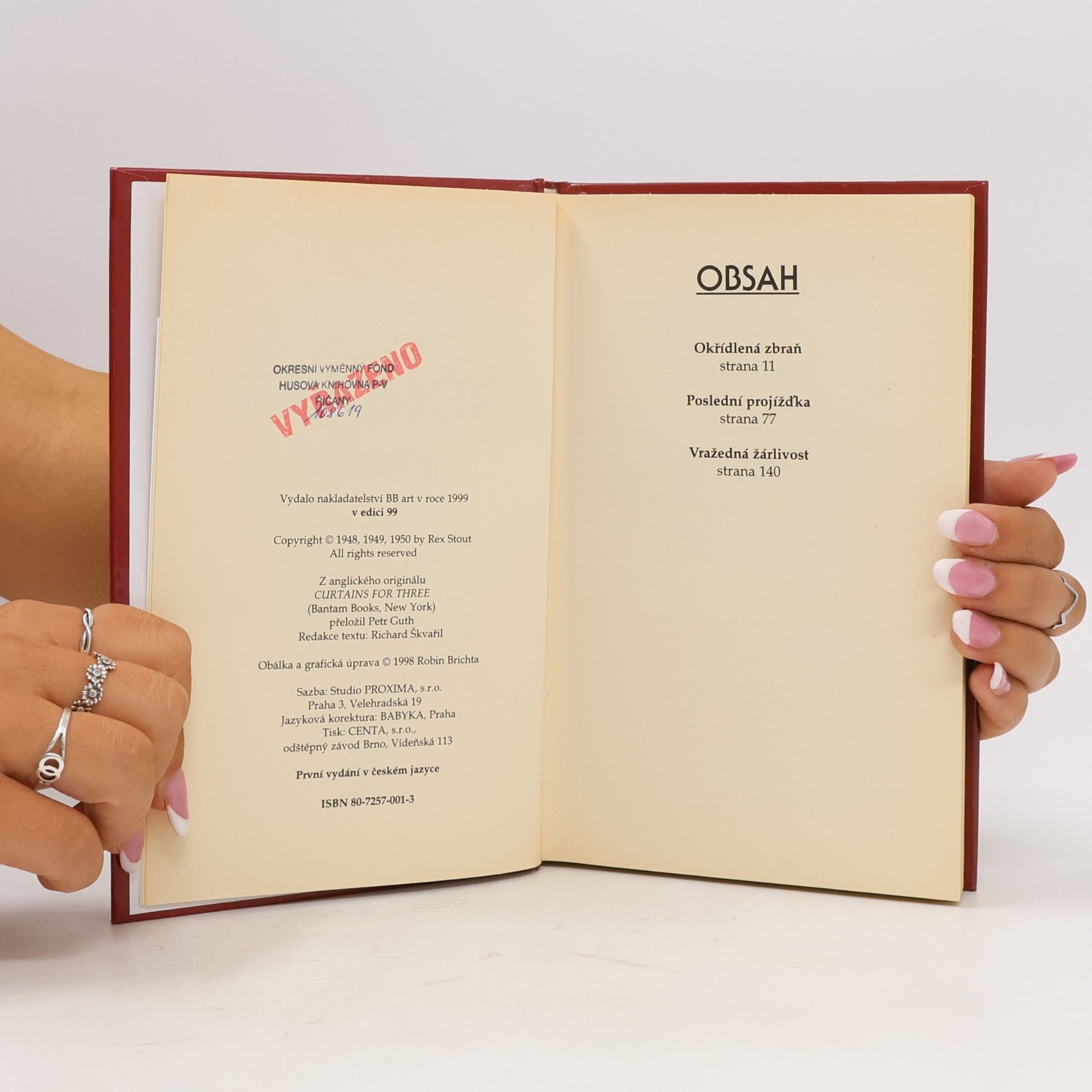 Rex Stout Tři stažené opony