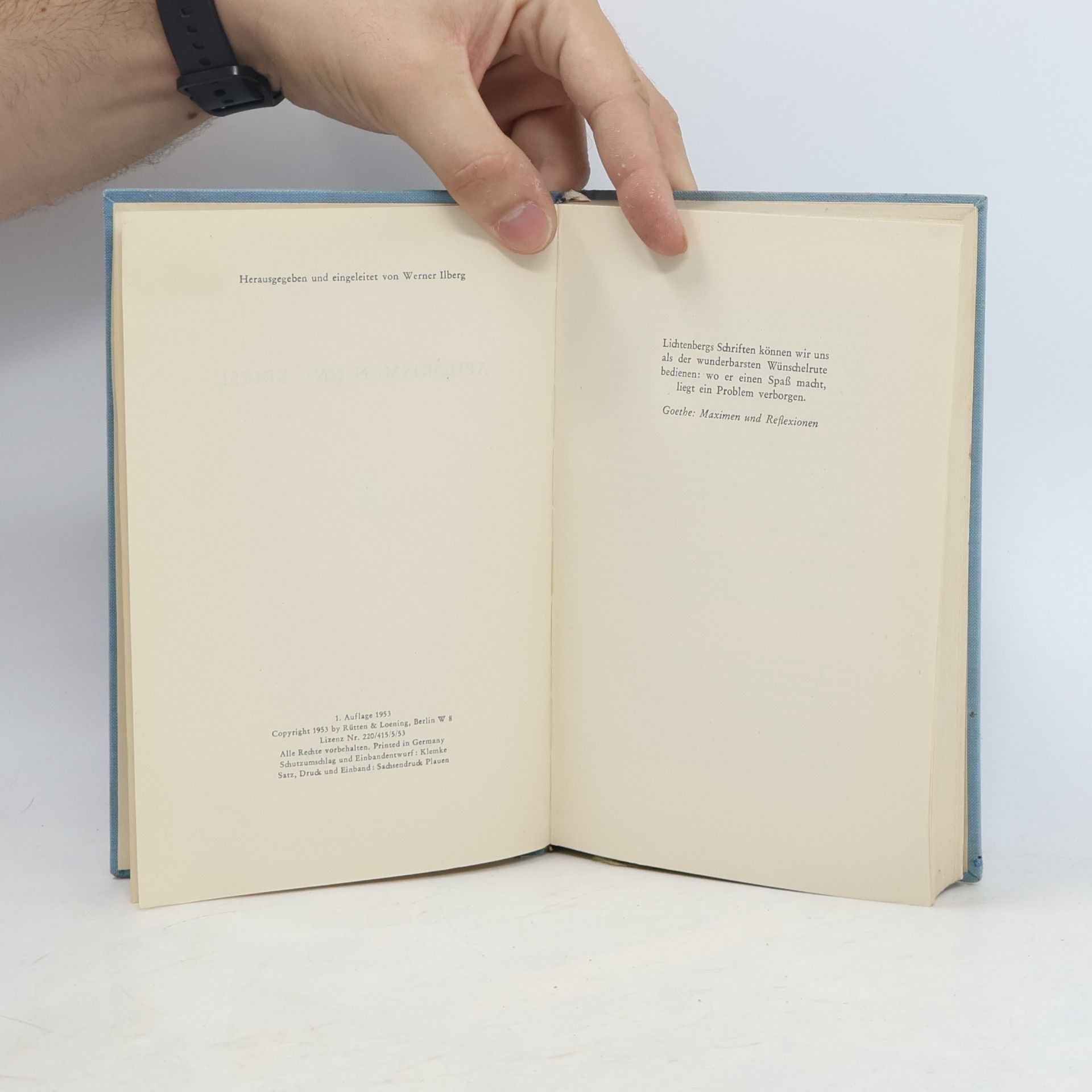 Georg Christoph Lichtenberg Aphorismen und Briefe