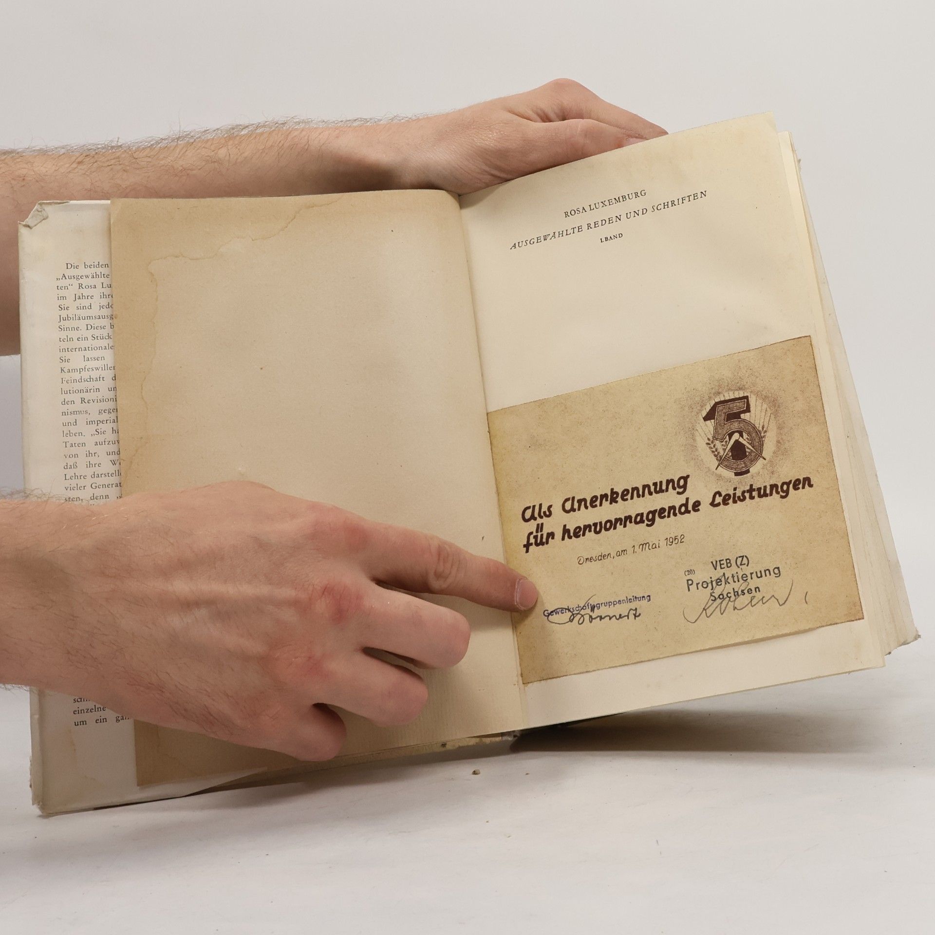Rosa Luxemburg Ausgewählte Reden und Schriften I.