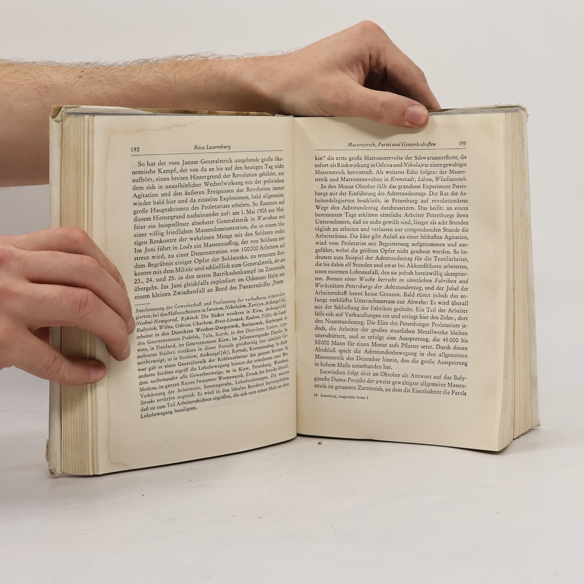 Rosa Luxemburg Ausgewählte Reden und Schriften I.
