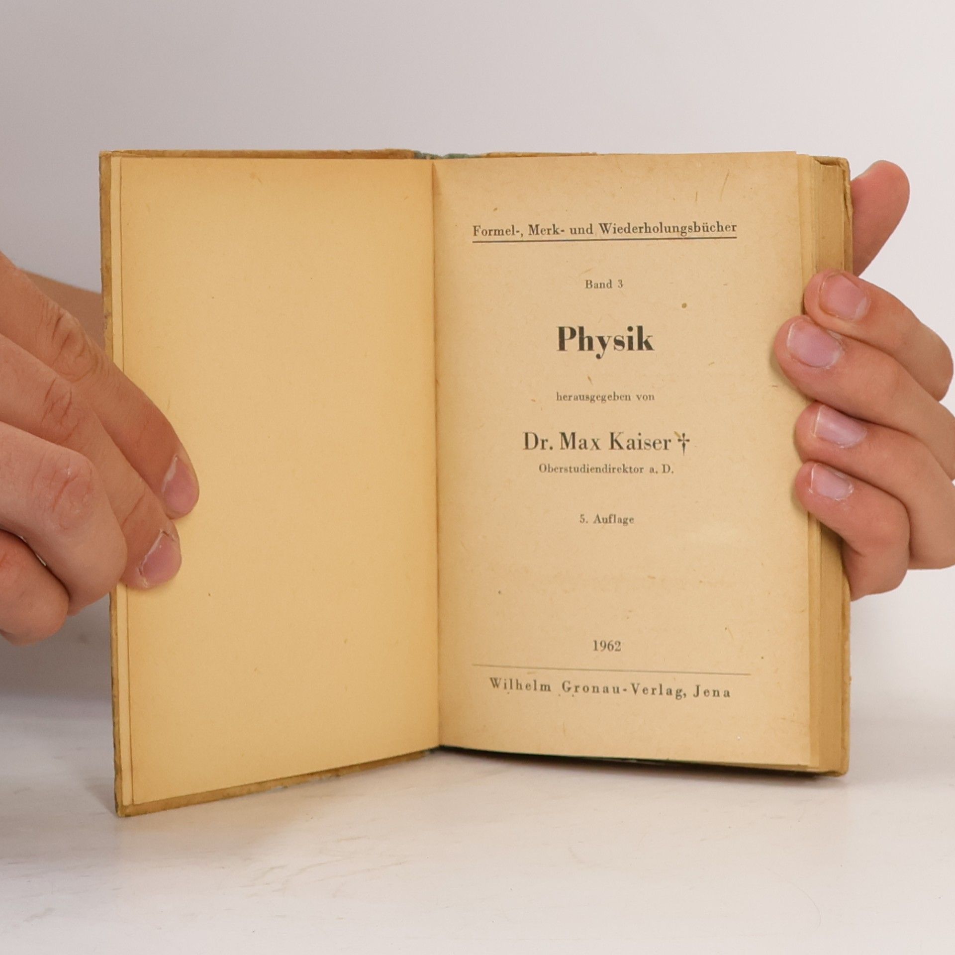 Dr. Max Kaiser Formel, Merk und Wiederholungs Bücher 3. Physik