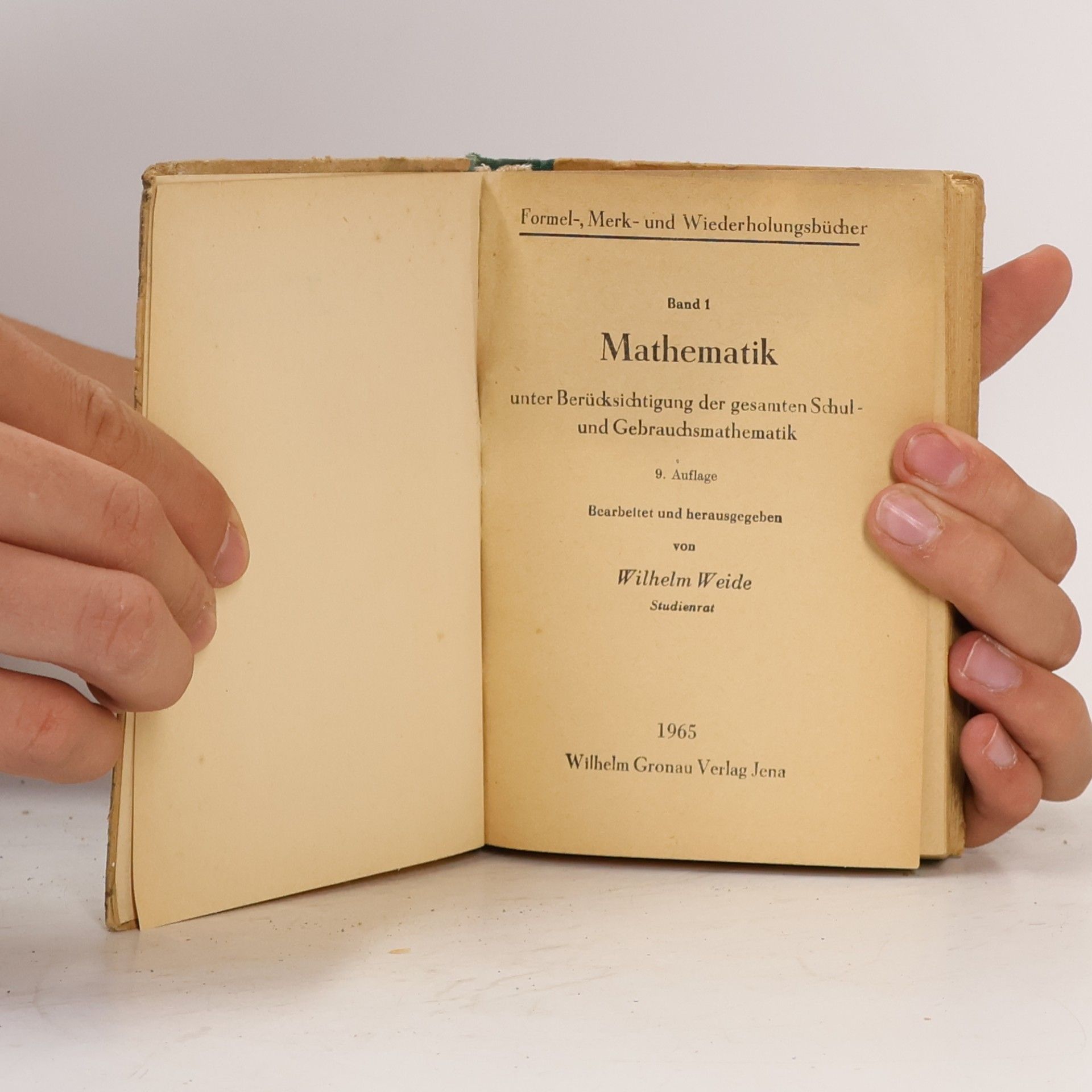 Wilhelm Weide Formel, Merk und Wiederholungs - Bücher 1 - Mathematik