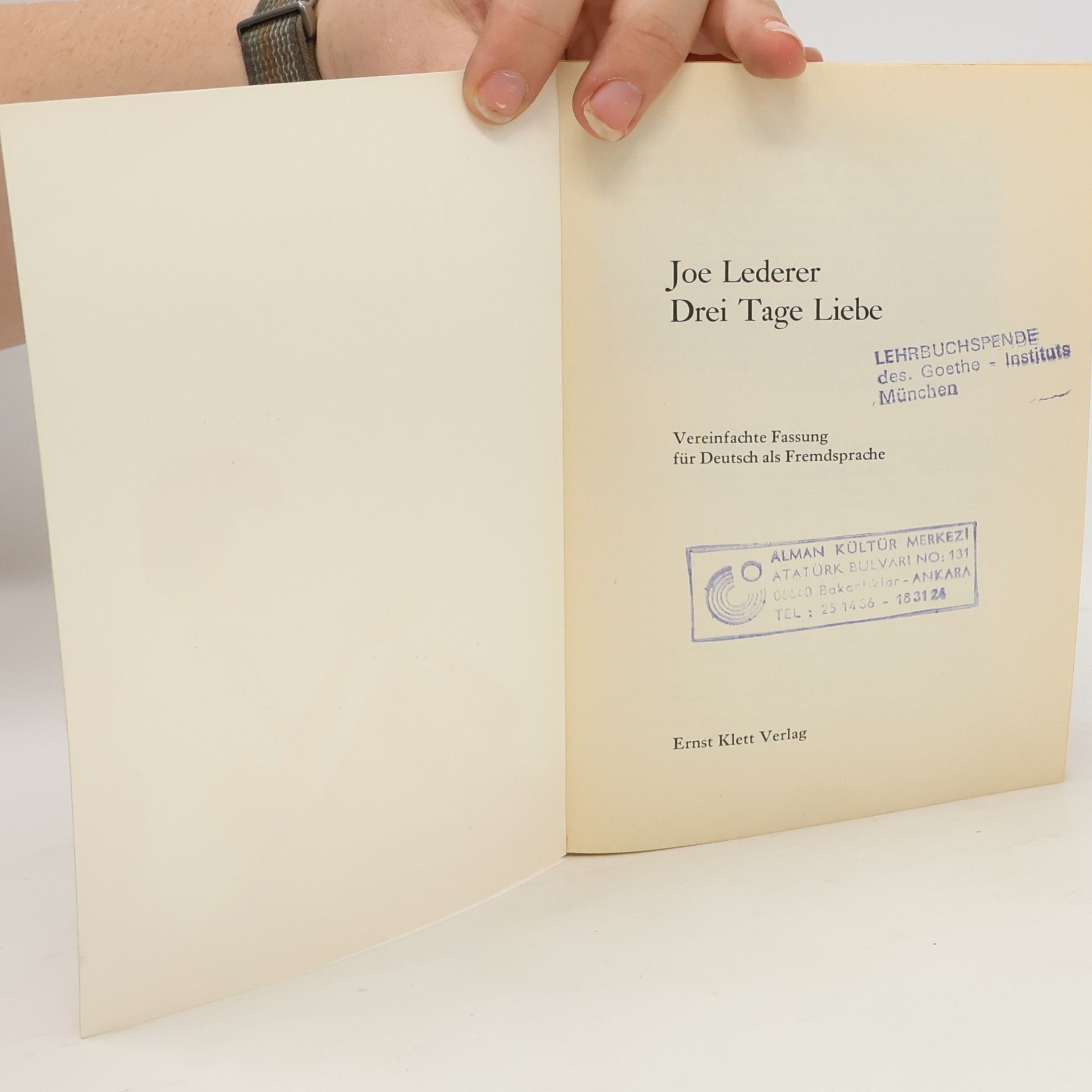 Joe Lederer Drei Tage Liebe