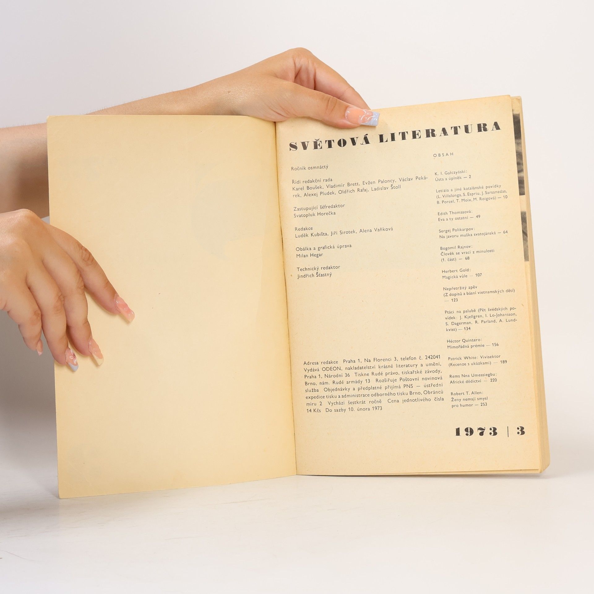 Autores varios Světová literatura 3/1973