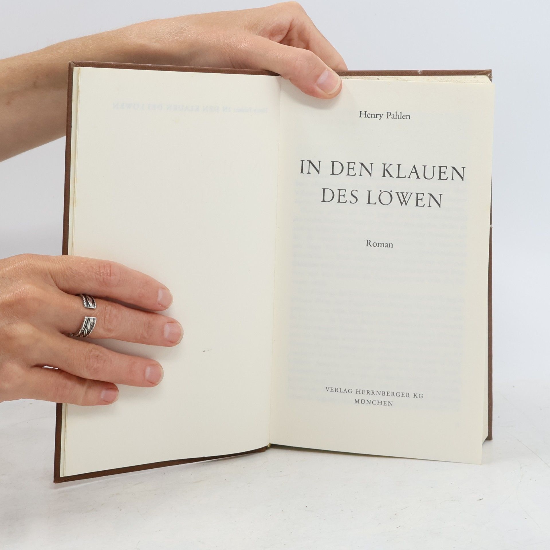 Henry Pahlen In den Klauen des Löwen