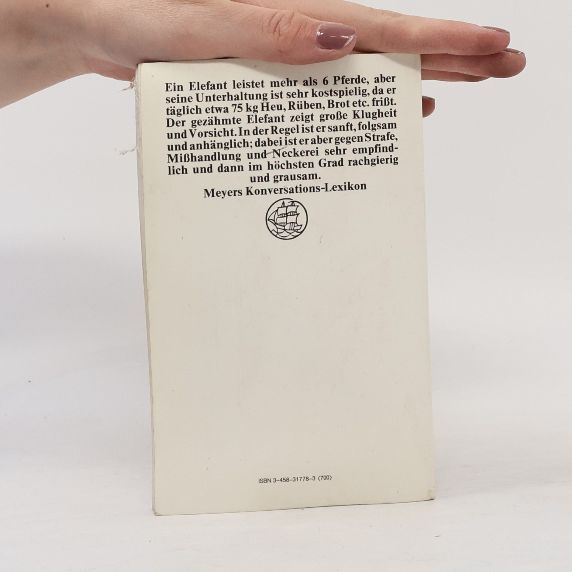 Wilhelm Schlote Insel Taschenbuch - 78: Das Elefantenbuch
