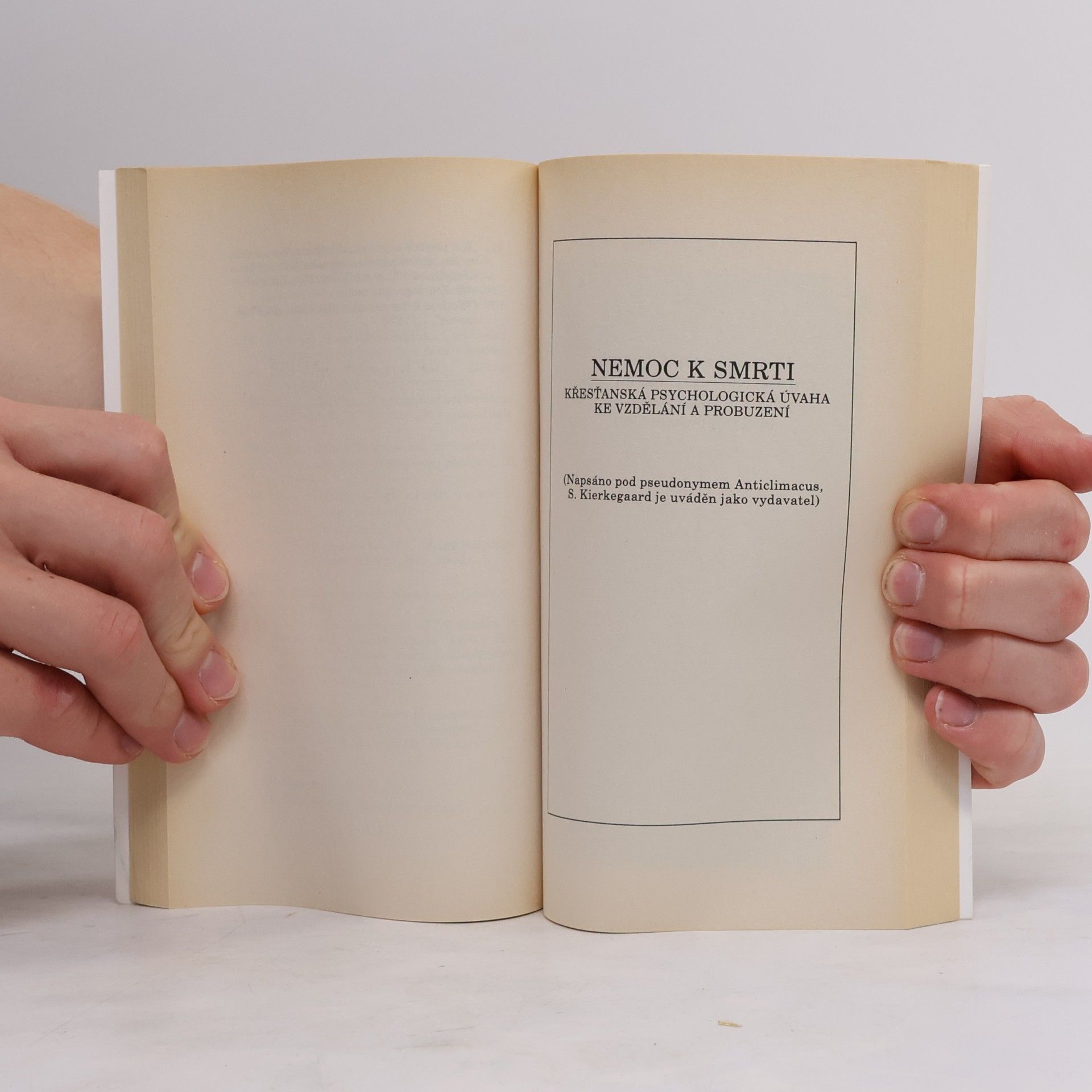 Søren Kierkegaard Bázeň a chvění. Nemoc k smrti