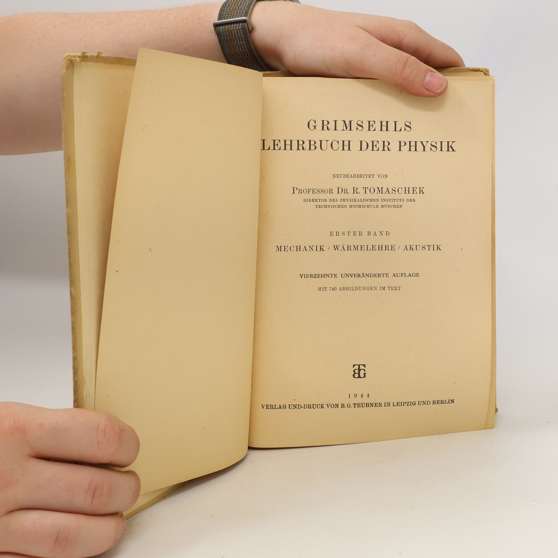 R. Tomaschek Lehrbuch der Physik I