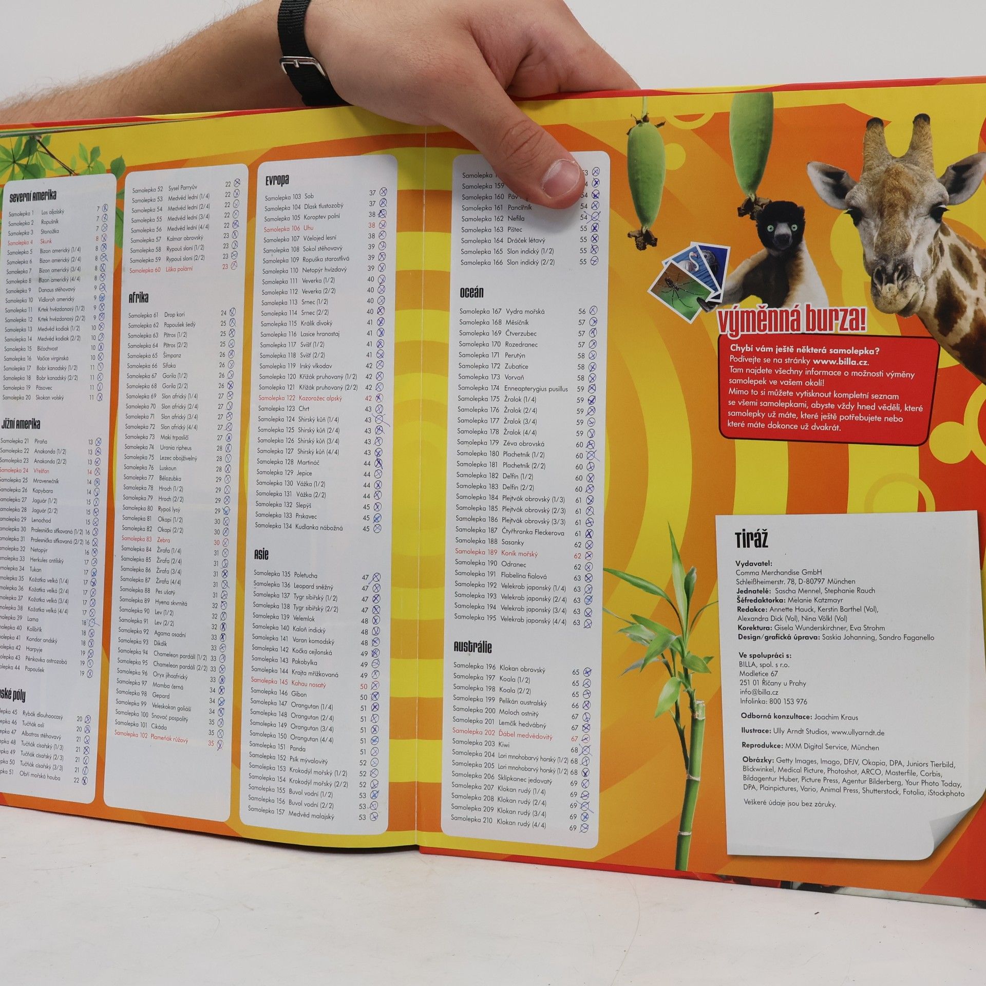 Autores varios Kniha samolepek. Rekordy z říše zvířat